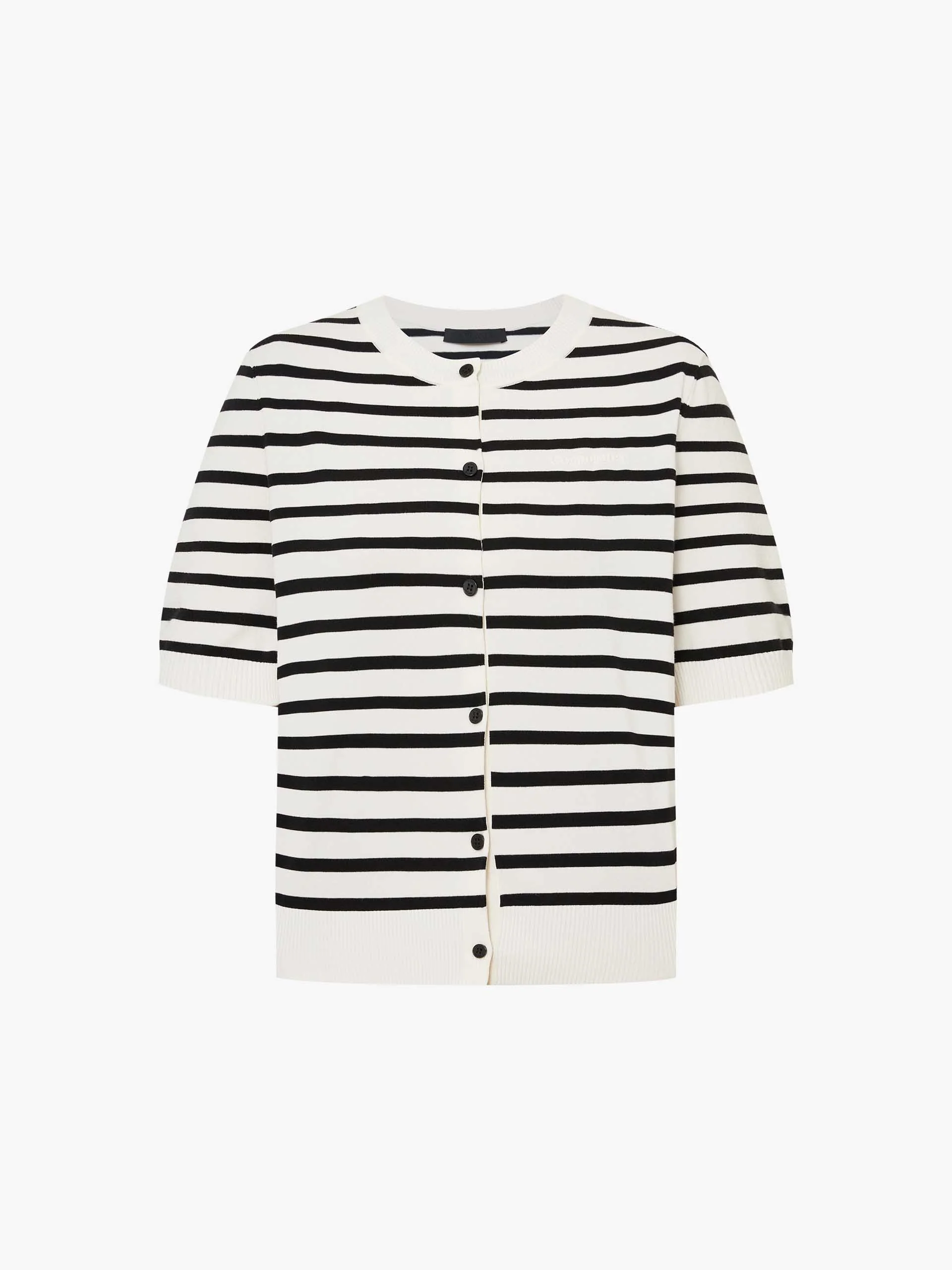 Round Neck Striped Cardigan - Image 5
