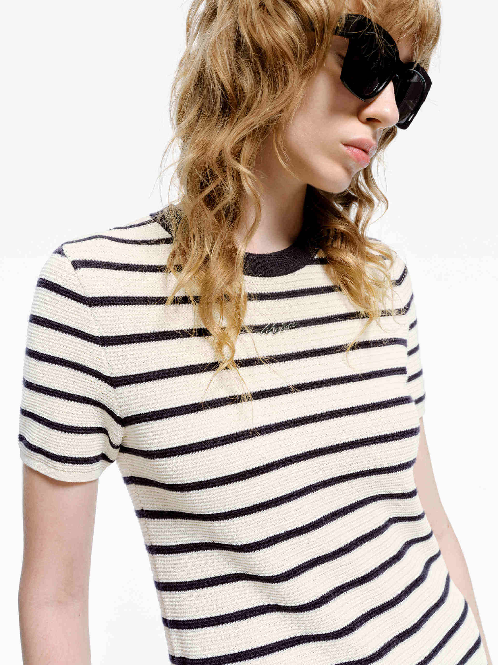 Round Neck Striped Dress - Image 3