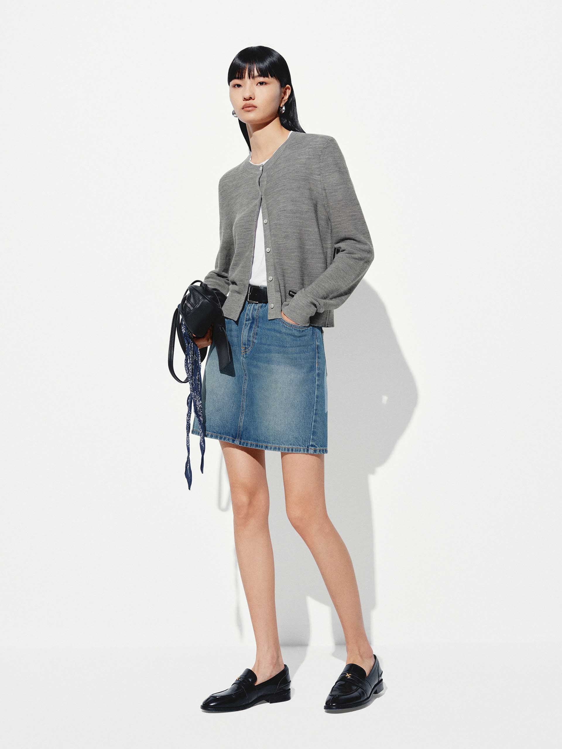 Round Neck Wool Cardigan - Image 2