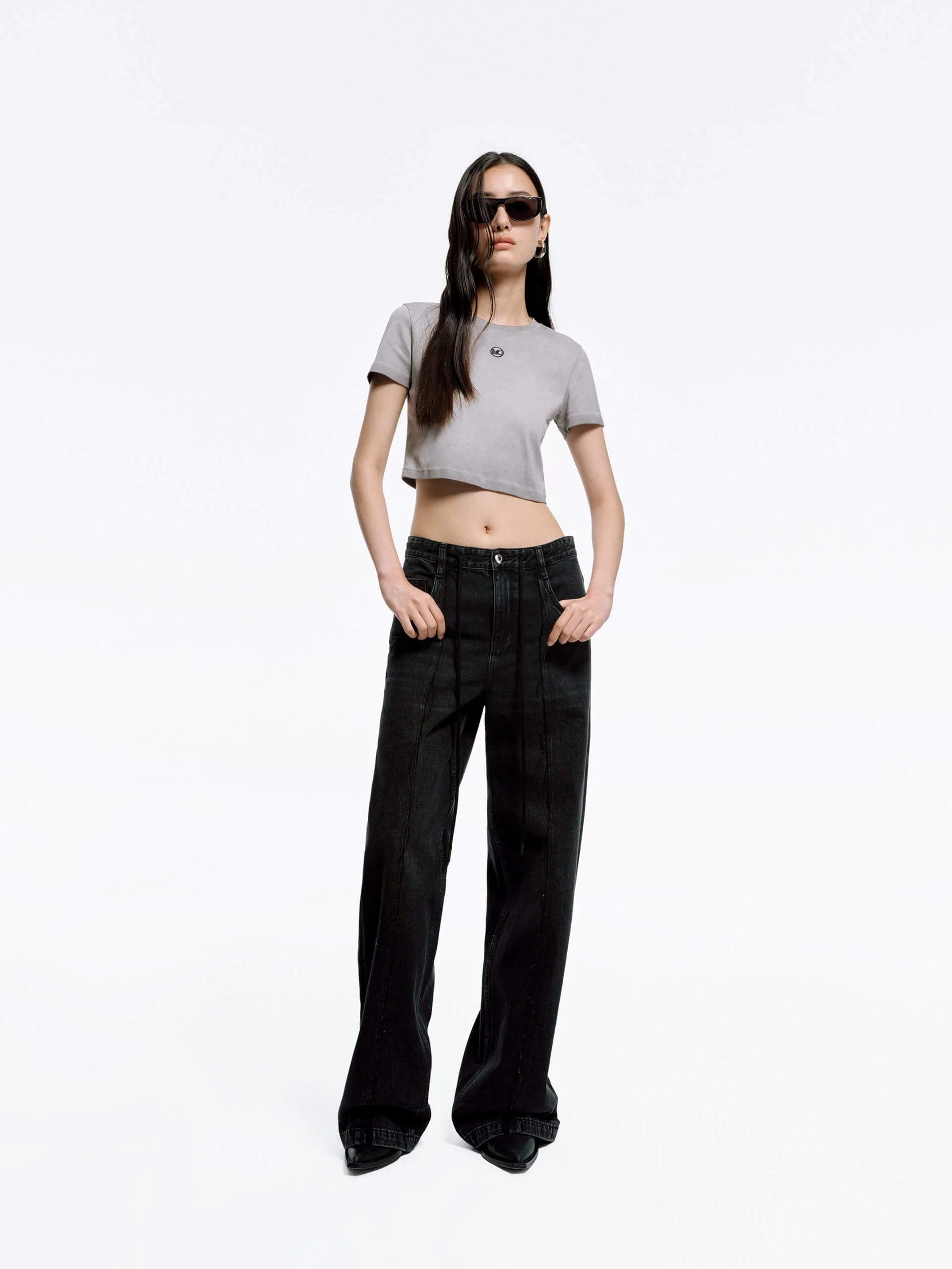 Seams Detail Cotton Jeans - Image 2