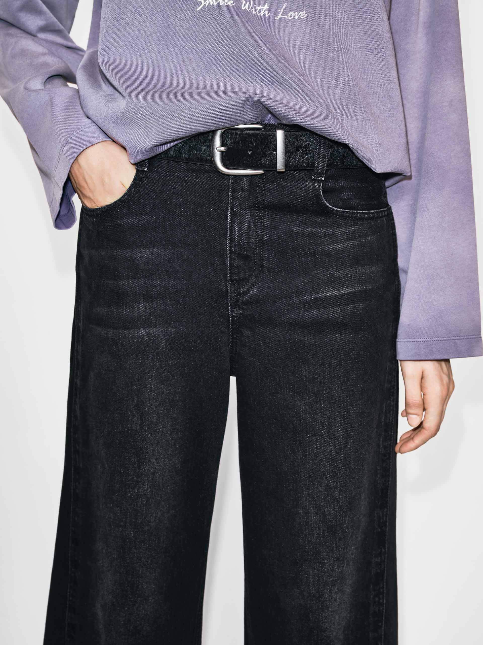 Seams Detail Cotton Jeans - Image 7