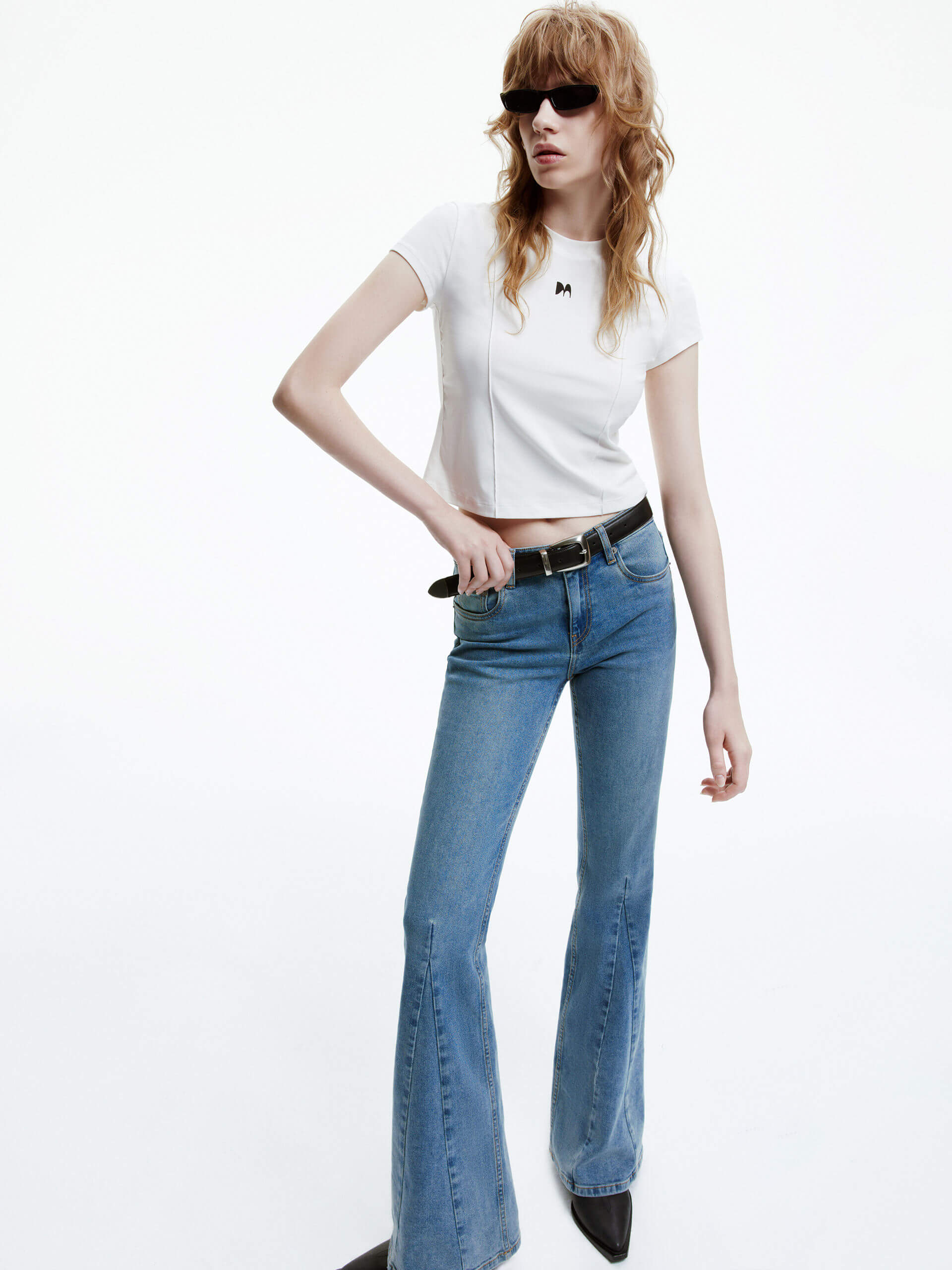 Seams Detail Cropped T-shirt - Image 11