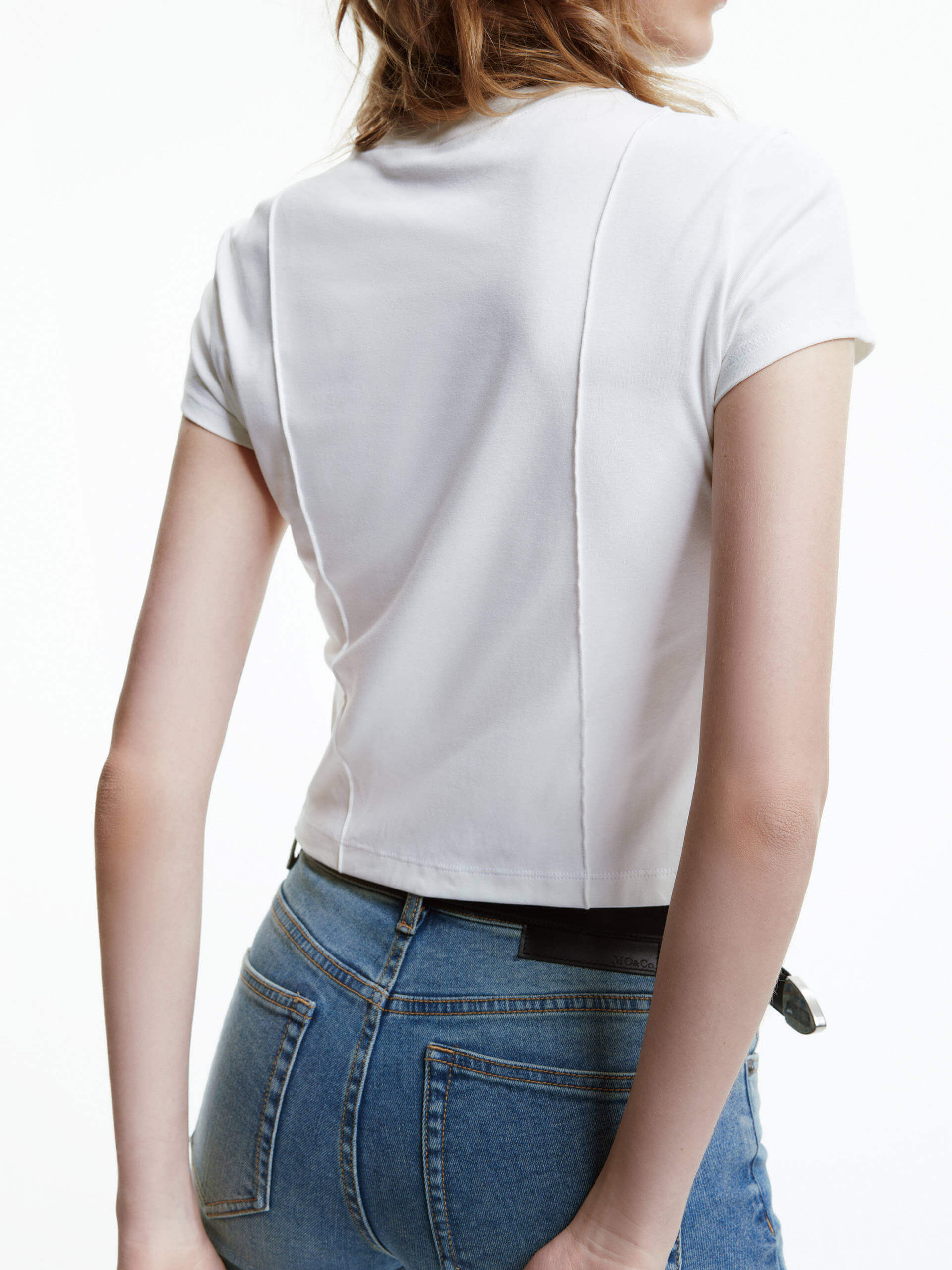 Seams Detail Cropped T-shirt - Image 13