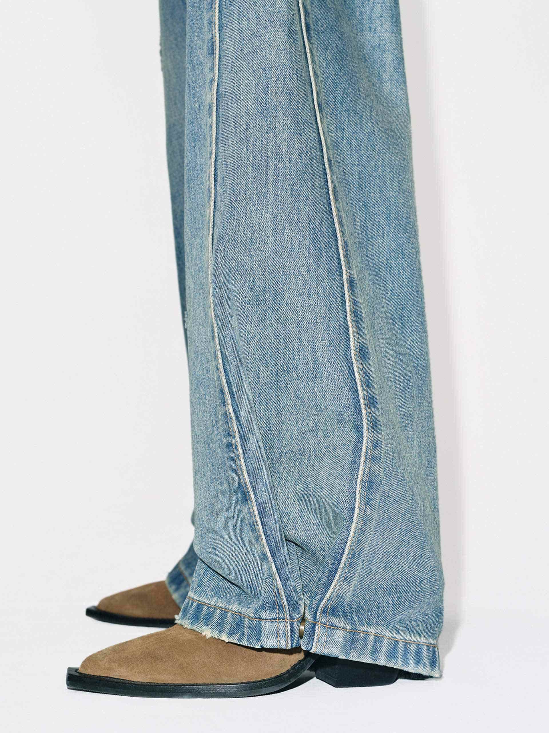Seams Detail Ripped Jeans - Image 7