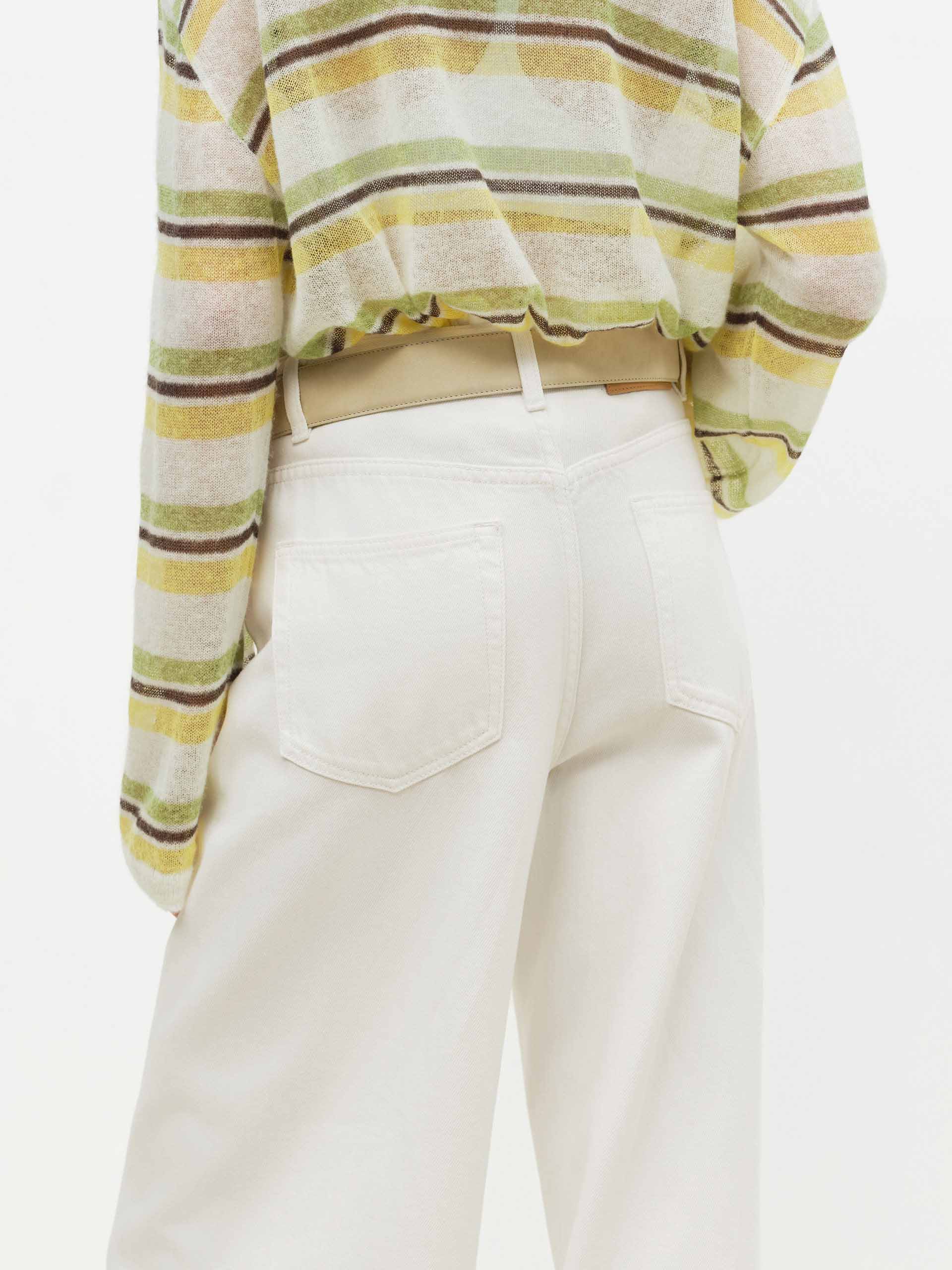 Seams Detail Wide Jeans - Image 8