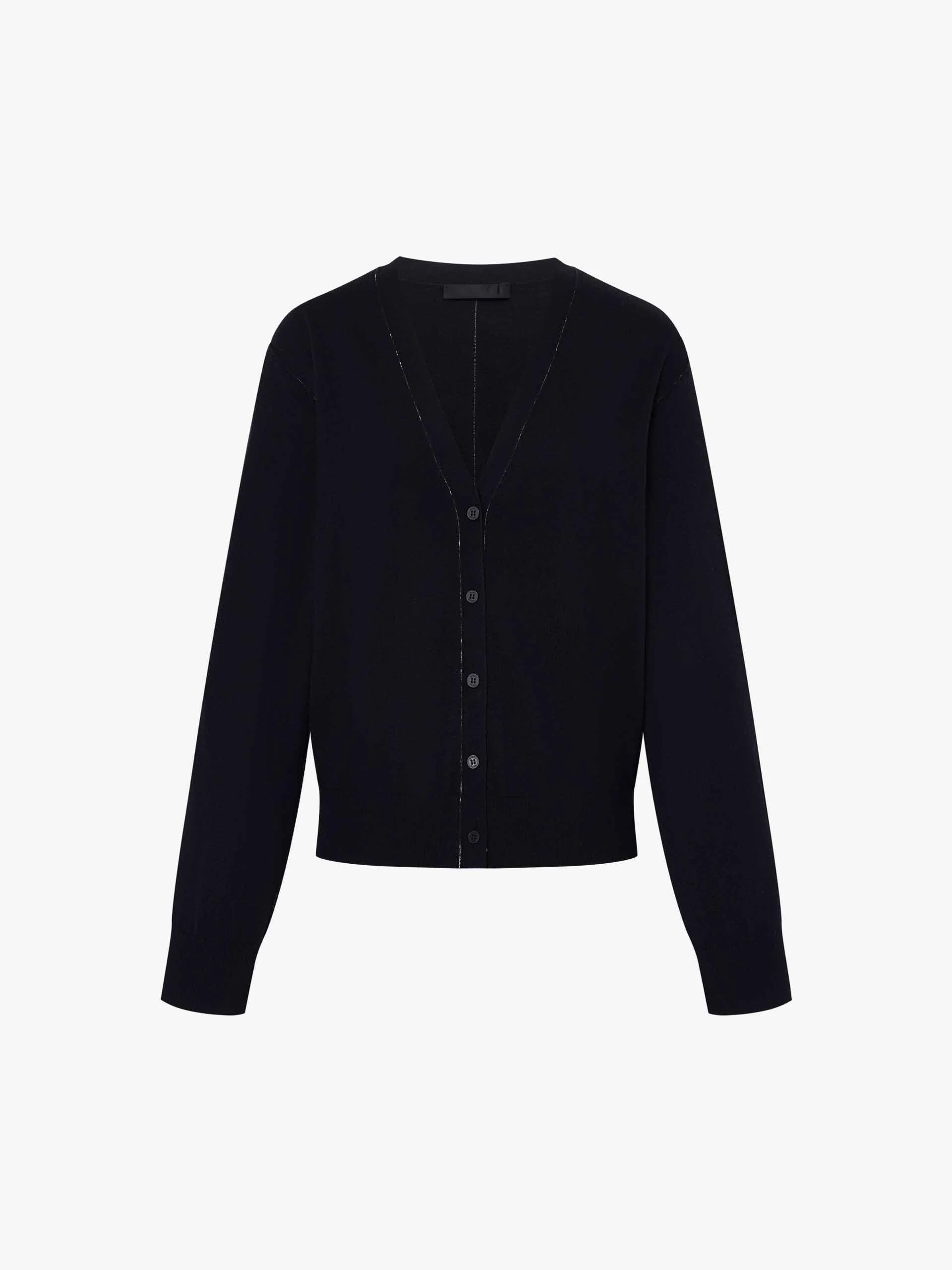 Seams Detail Wool Cardigan - Image 5