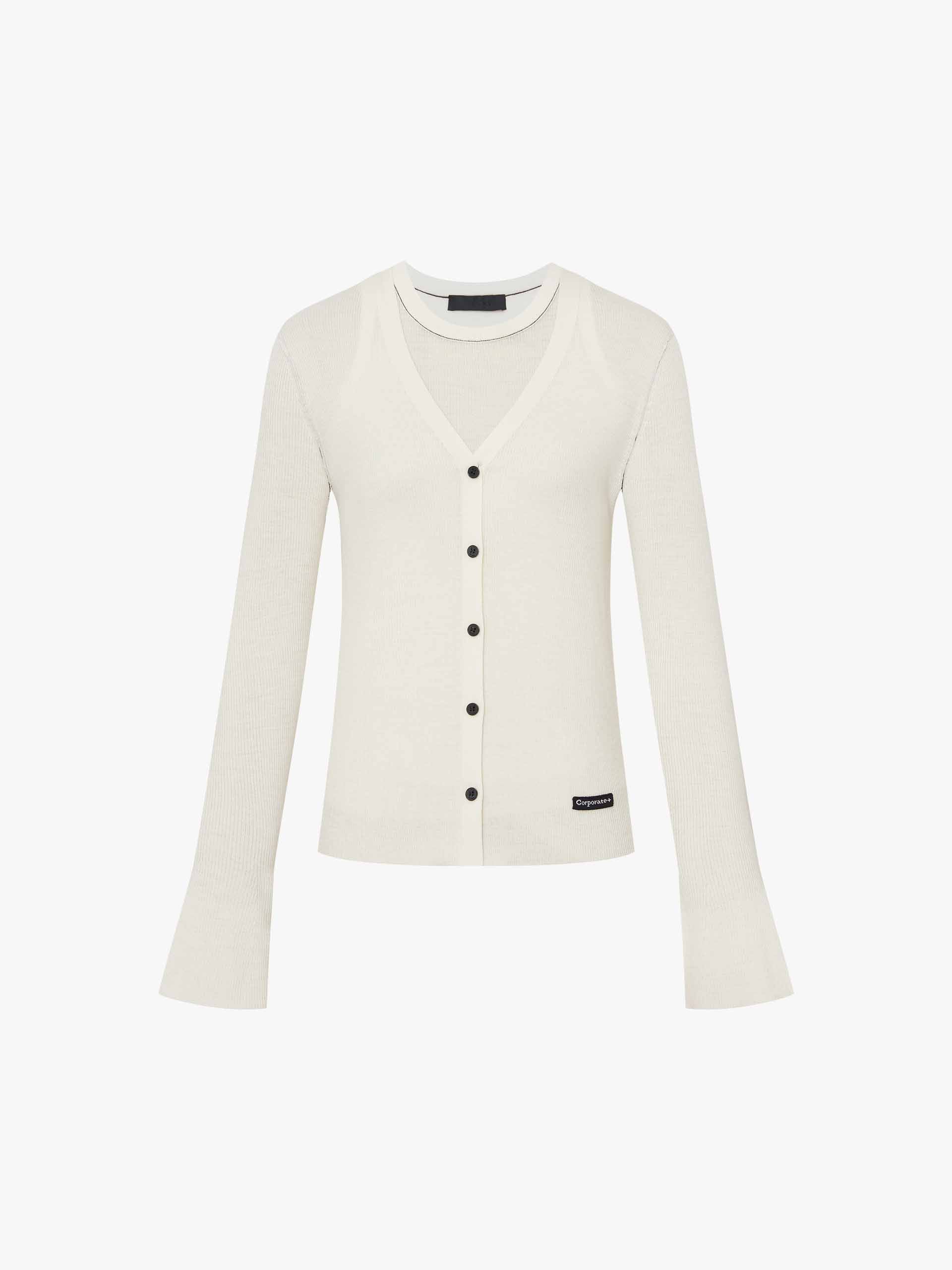 Seams Detail Wool Knit Top - Image 5