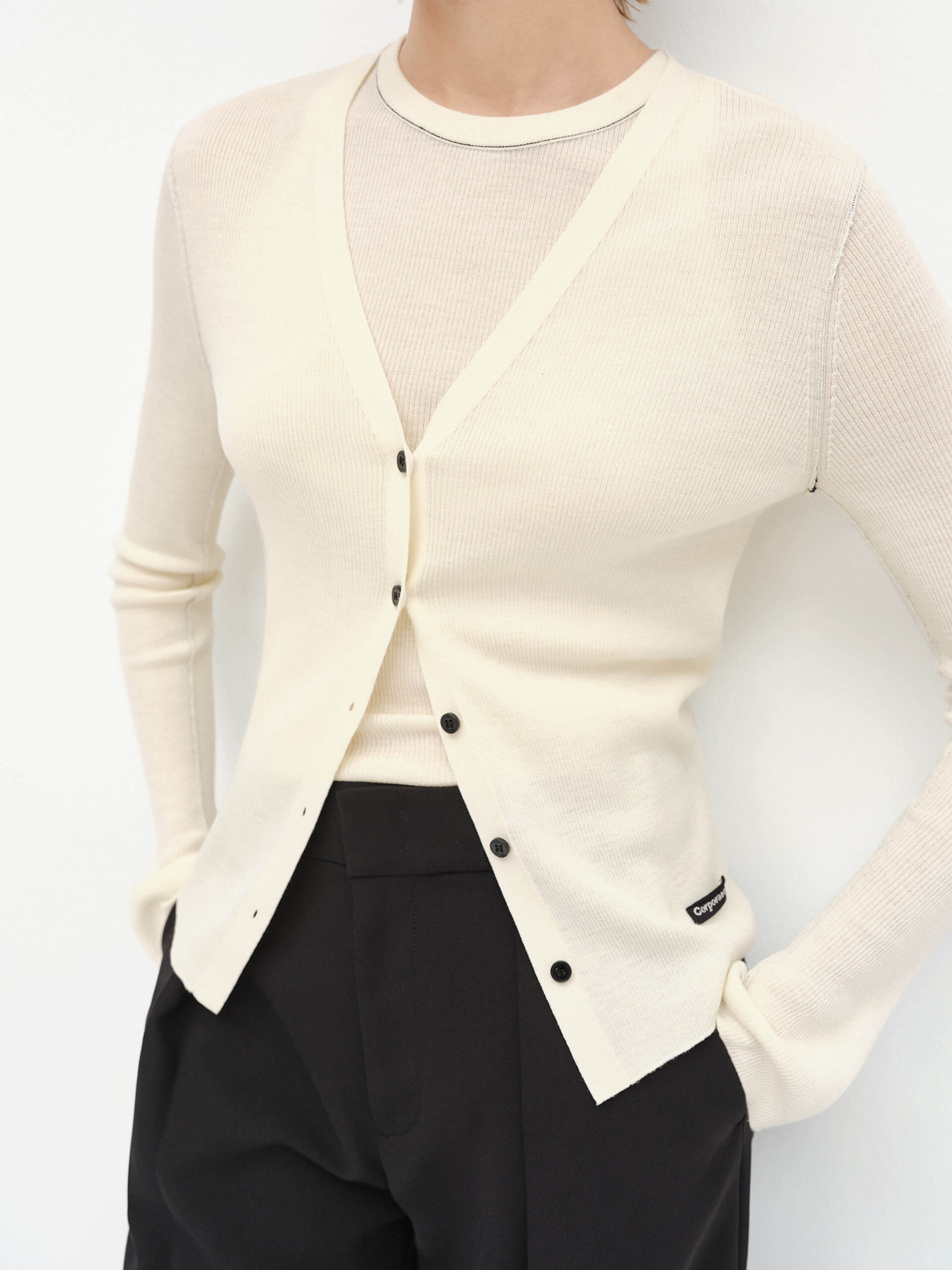 Seams Detail Wool Knit Top - Image 7