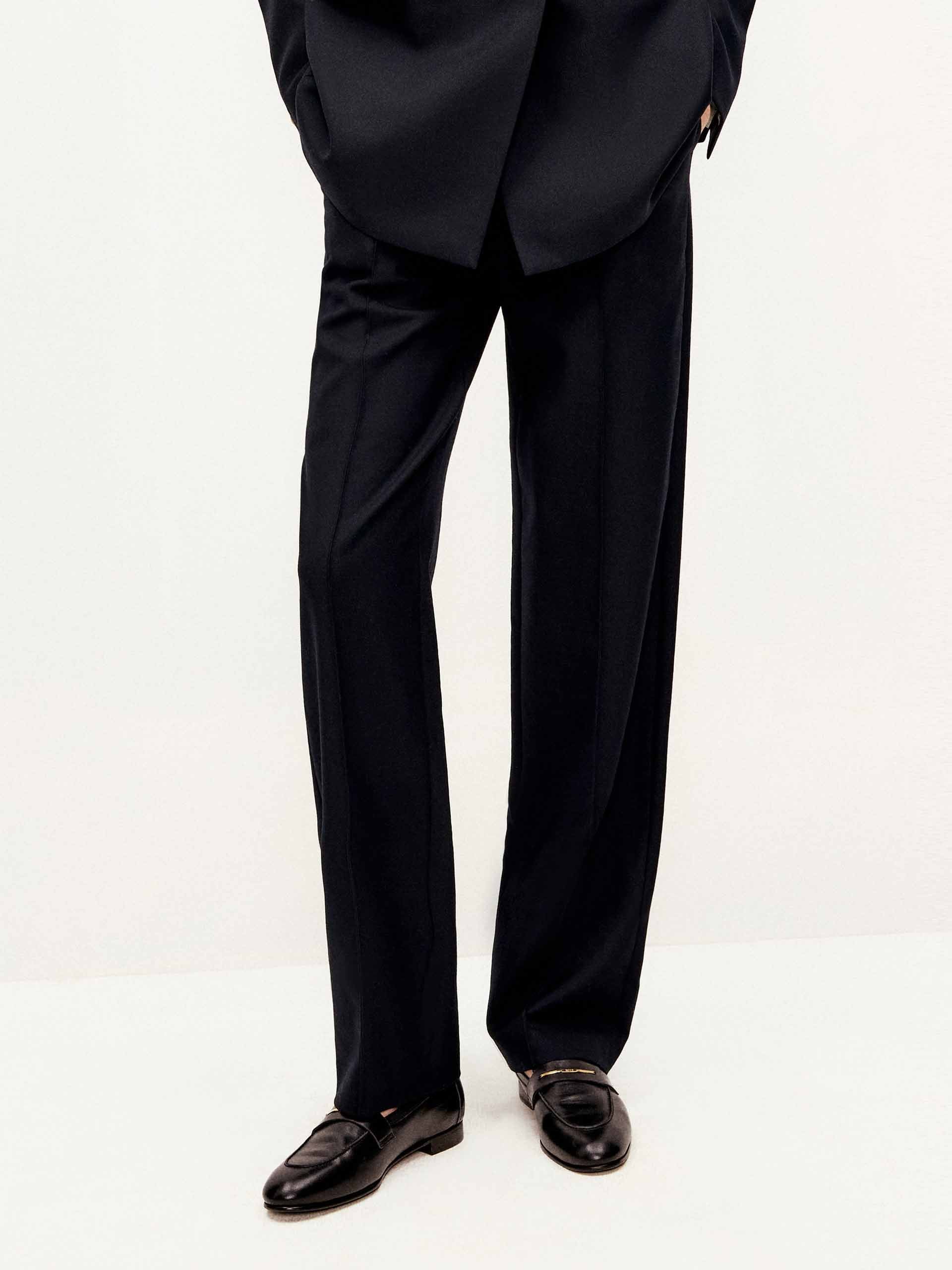 Seams Detail Wool Trousers