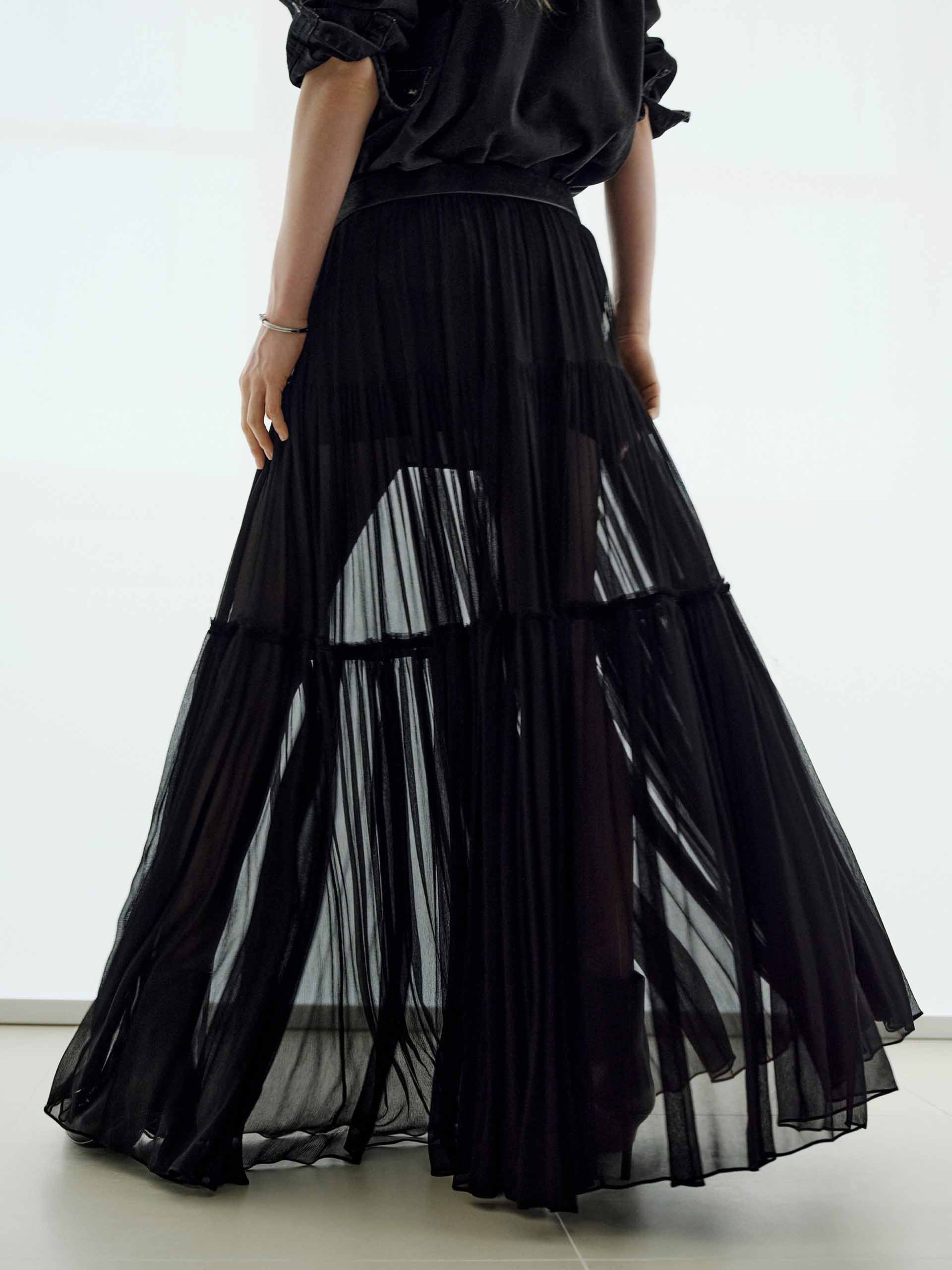 Semi-transparent Maxi Skirt - Image 6