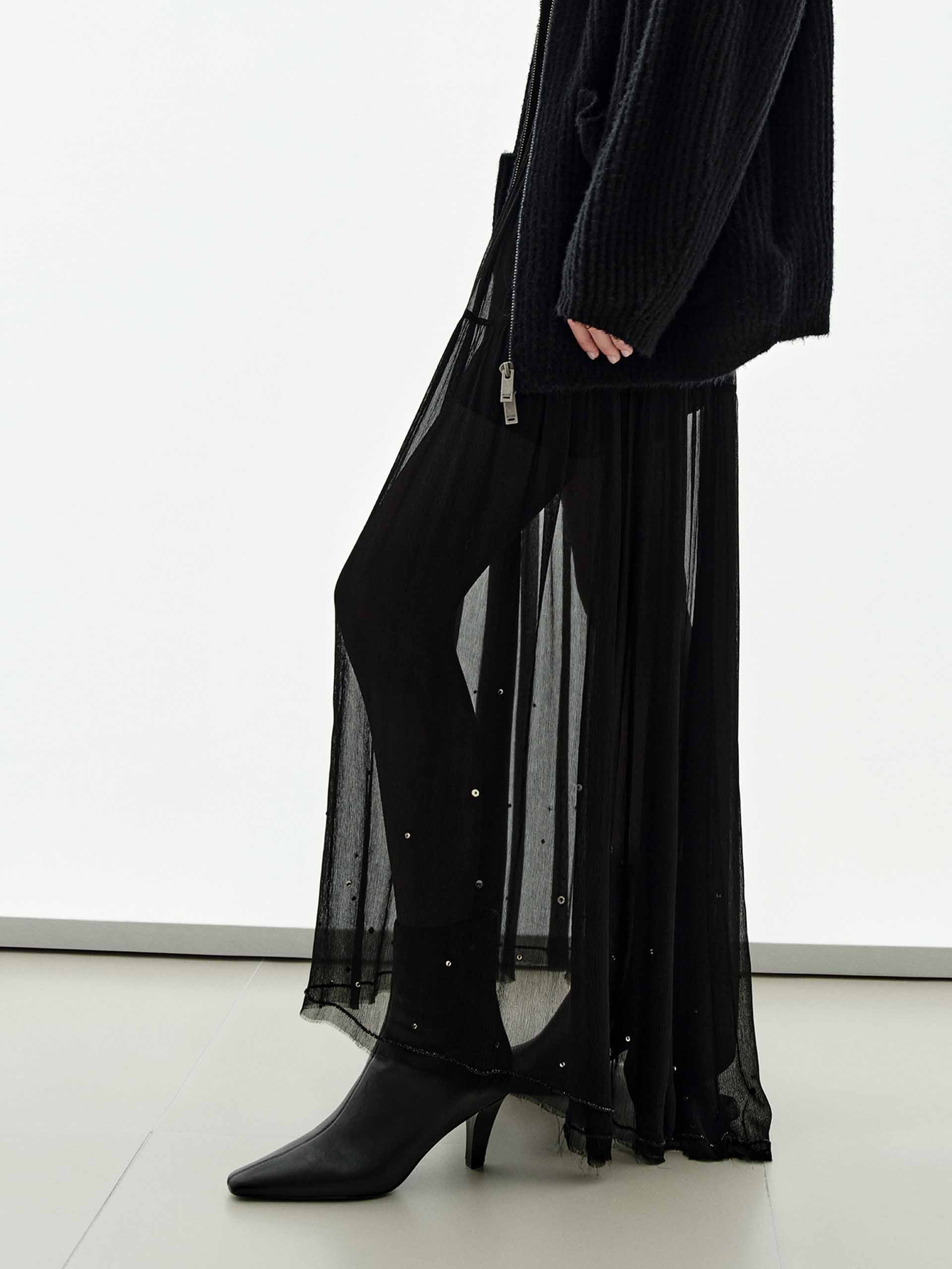 Semi-transparent Sequin Skirt - Image 6
