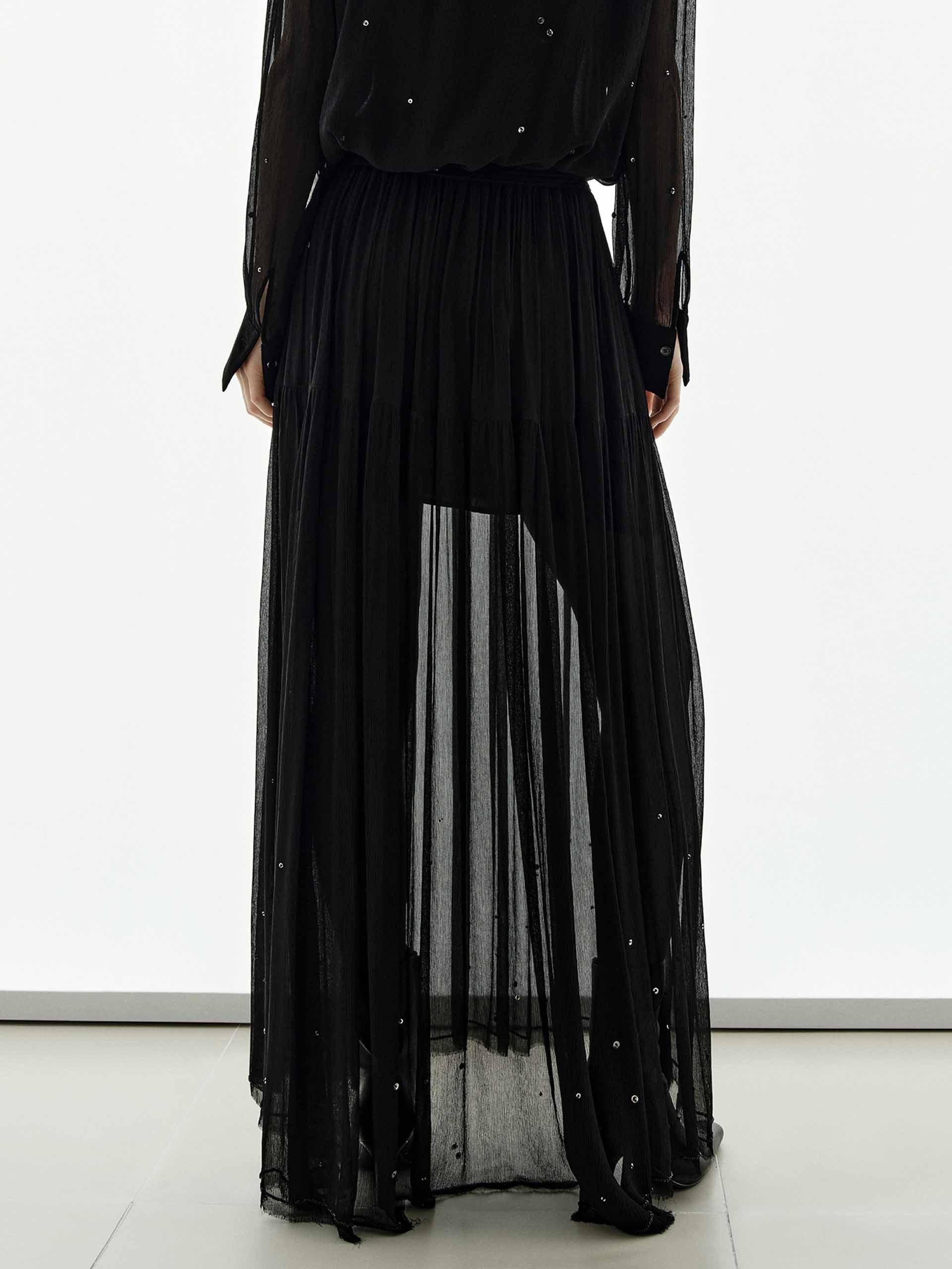 Semi-transparent Sequin Skirt - Image 7