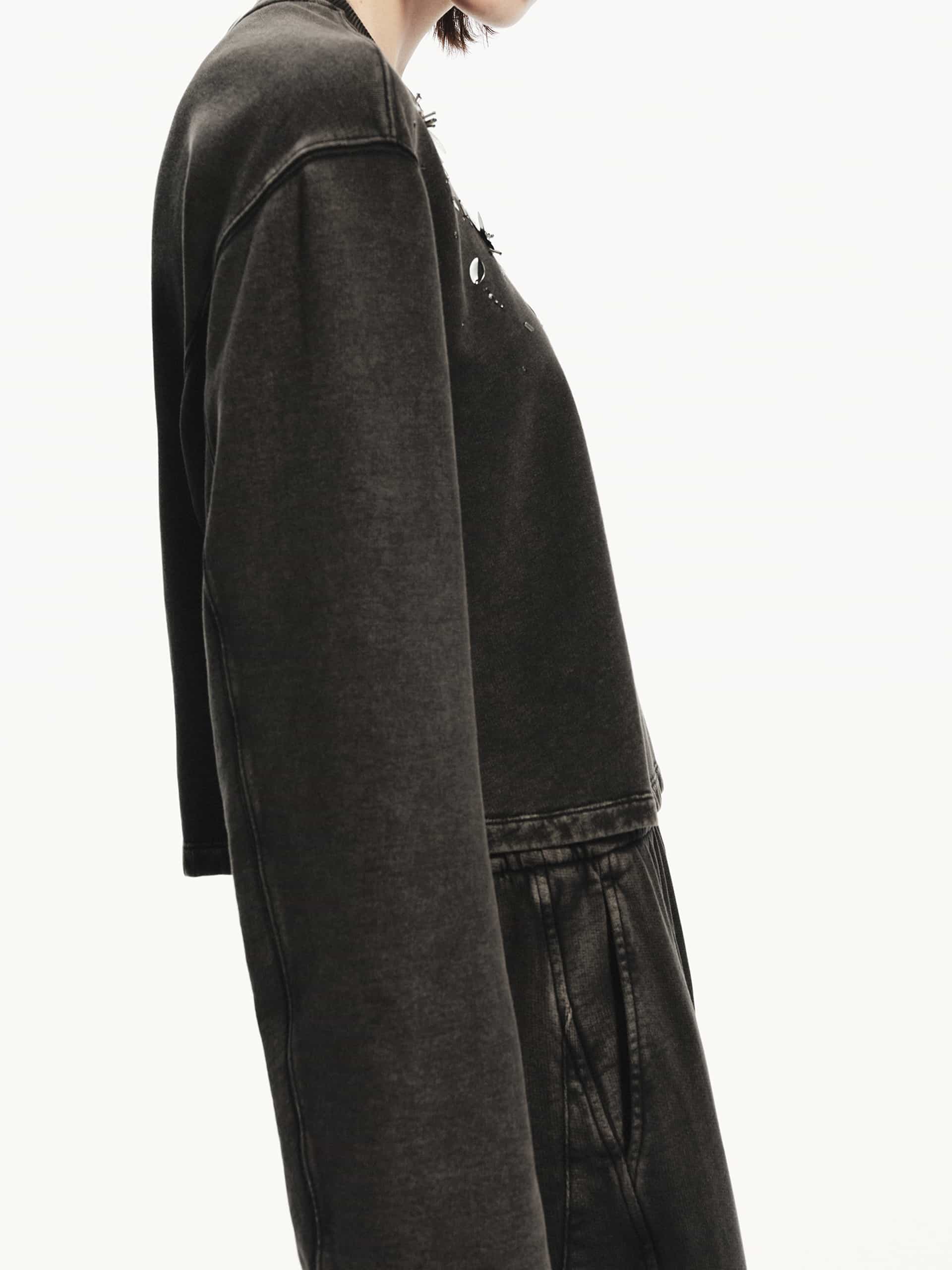 Sequin Detail Cotton Sweatshirt - Image 8