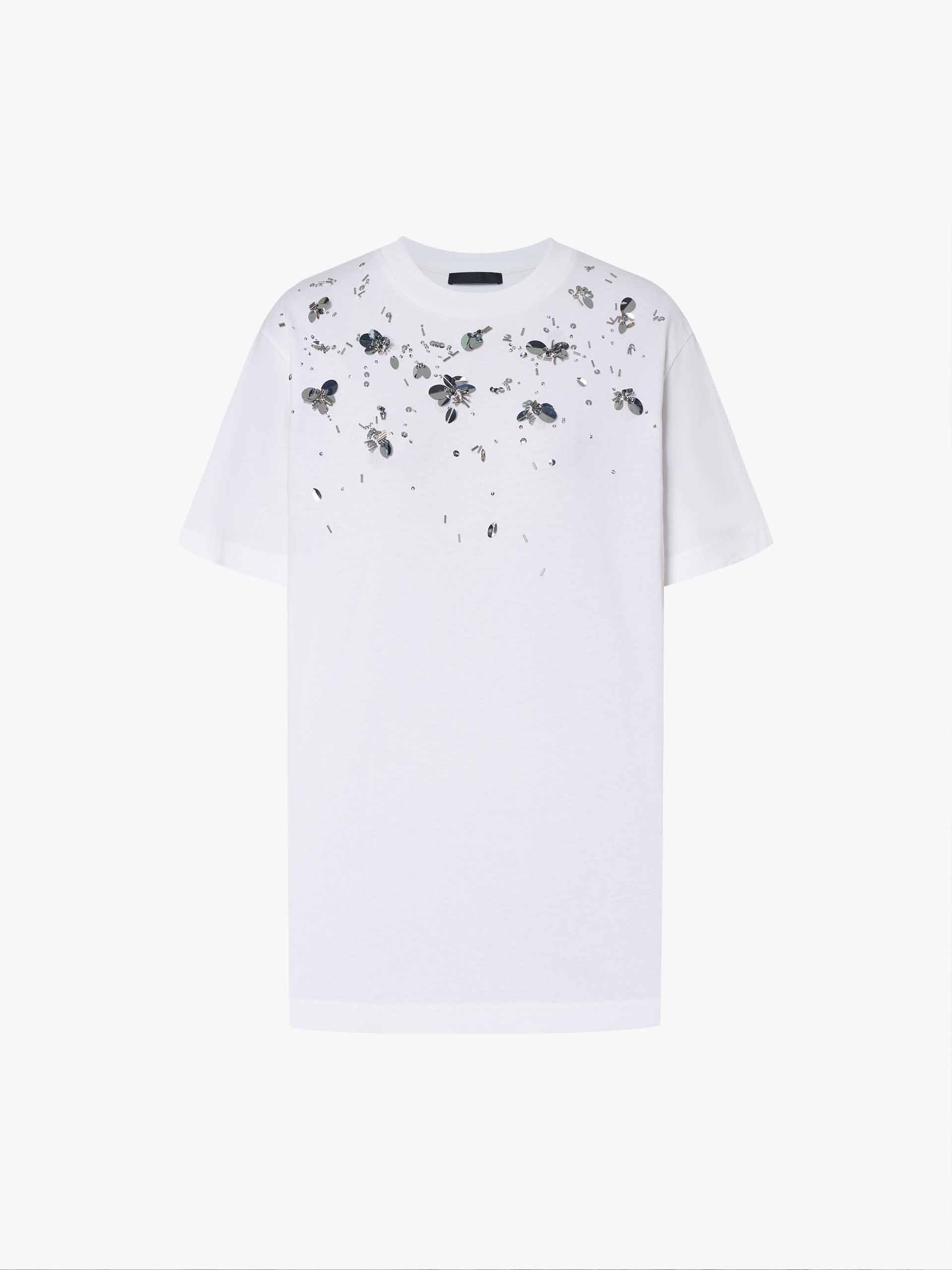Sequin Detail Cotton T-shirt - Image 5
