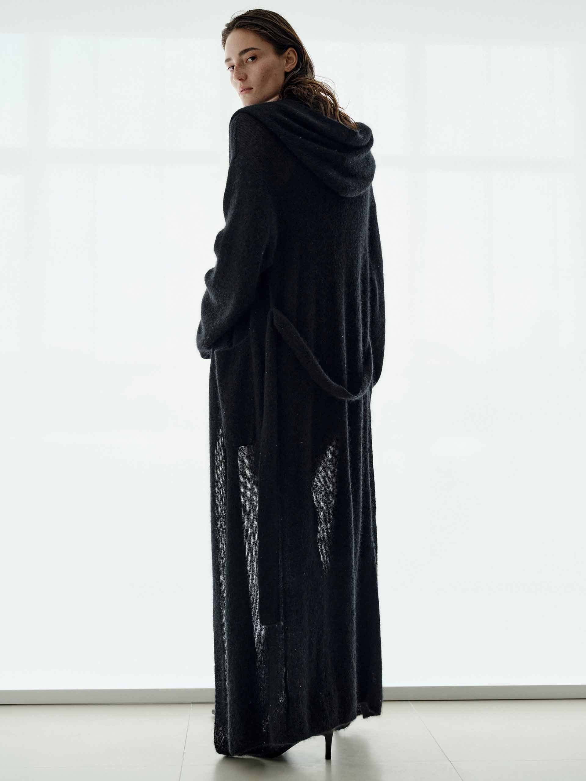 Sequin Detail Long Cardigan - Image 3