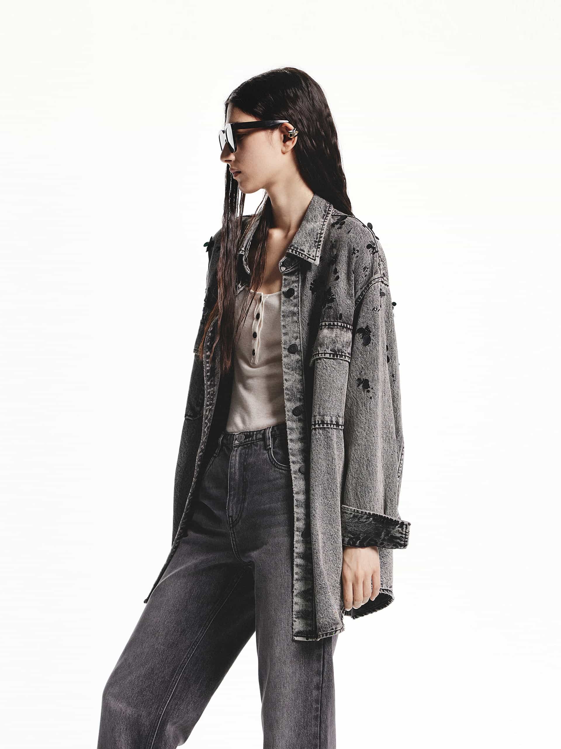 Sequin Detail Loose Jacket - Image 7
