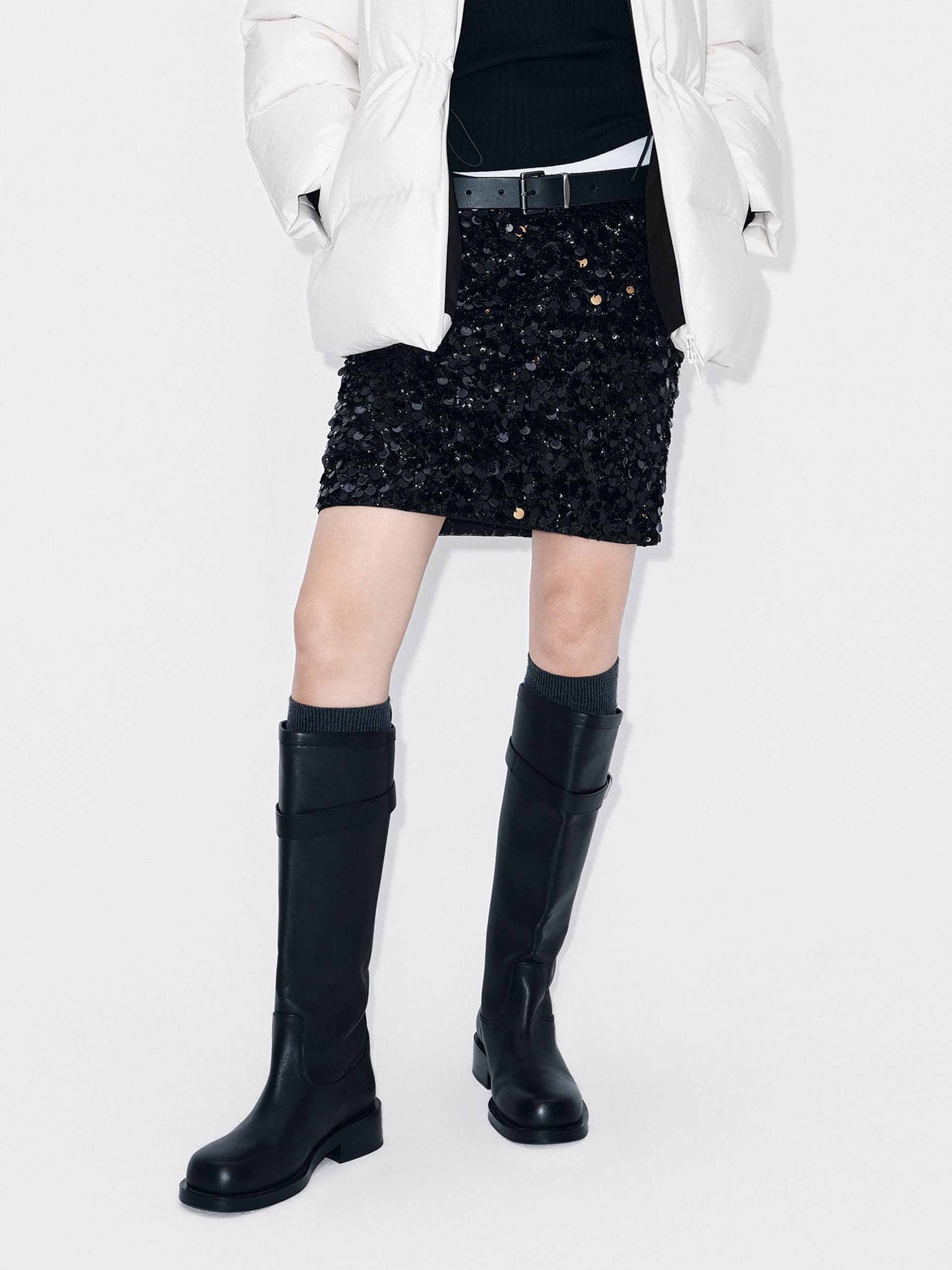 Sequin Detail Mini Skirt - Image 9