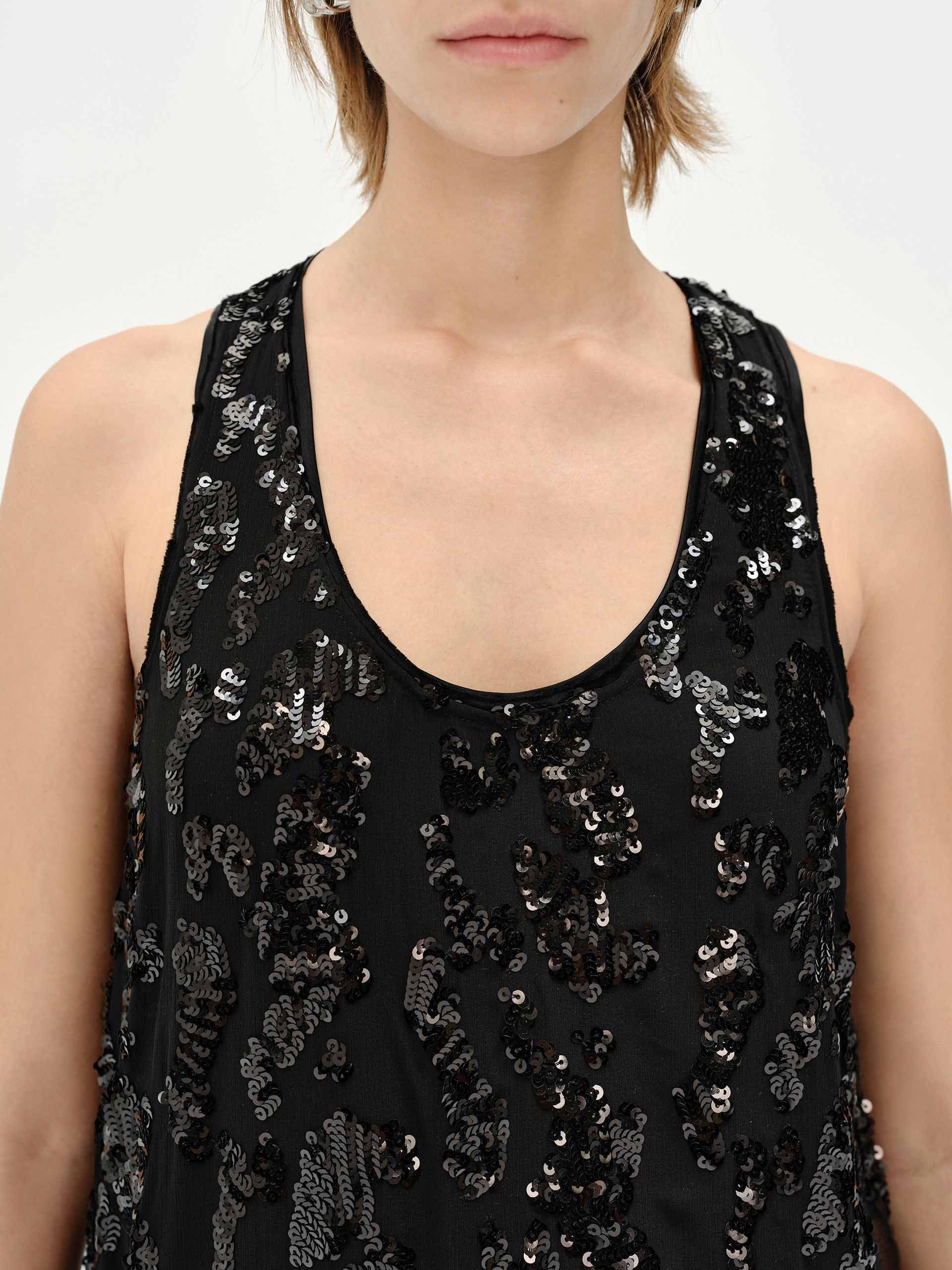 Sequin Finished Tank Dress - Image 4
