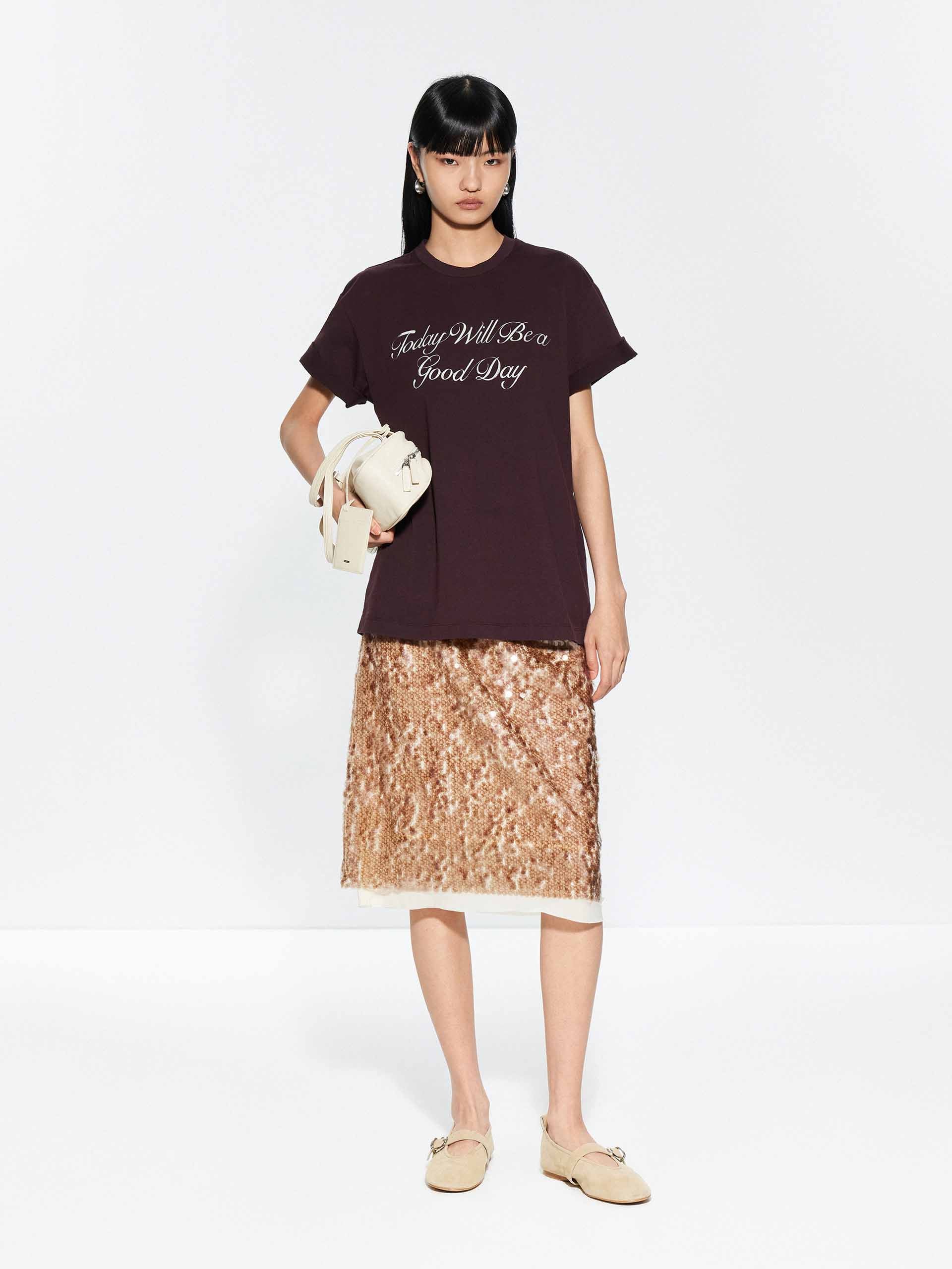 Sequin Layered Straight Skirt - Image 6