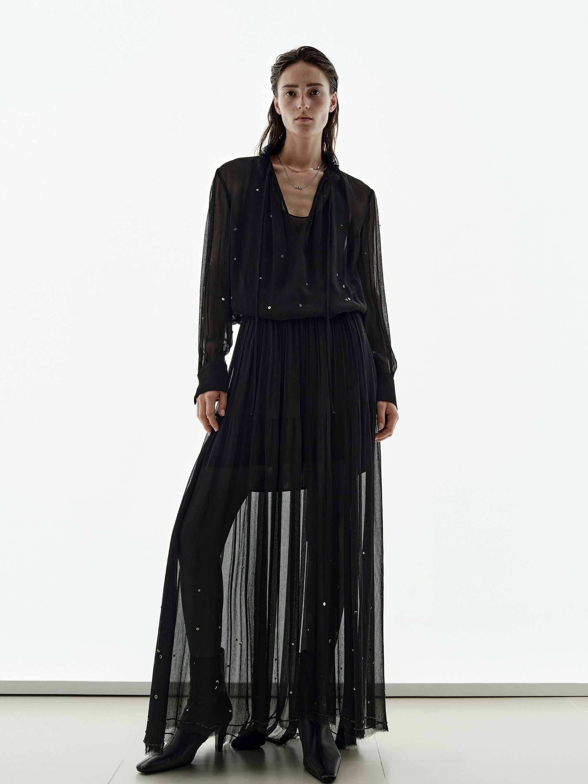 Sequin Semi-transparent Shirt - Image 2