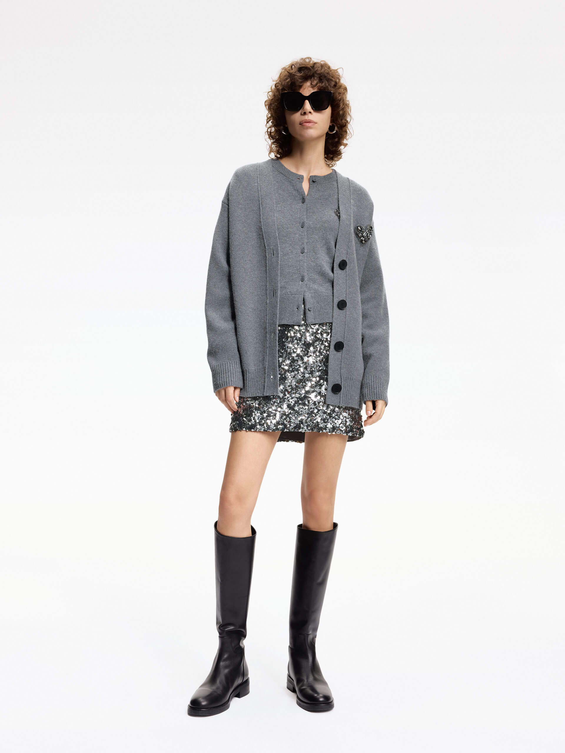 Sequined Mini Skirt - Image 11