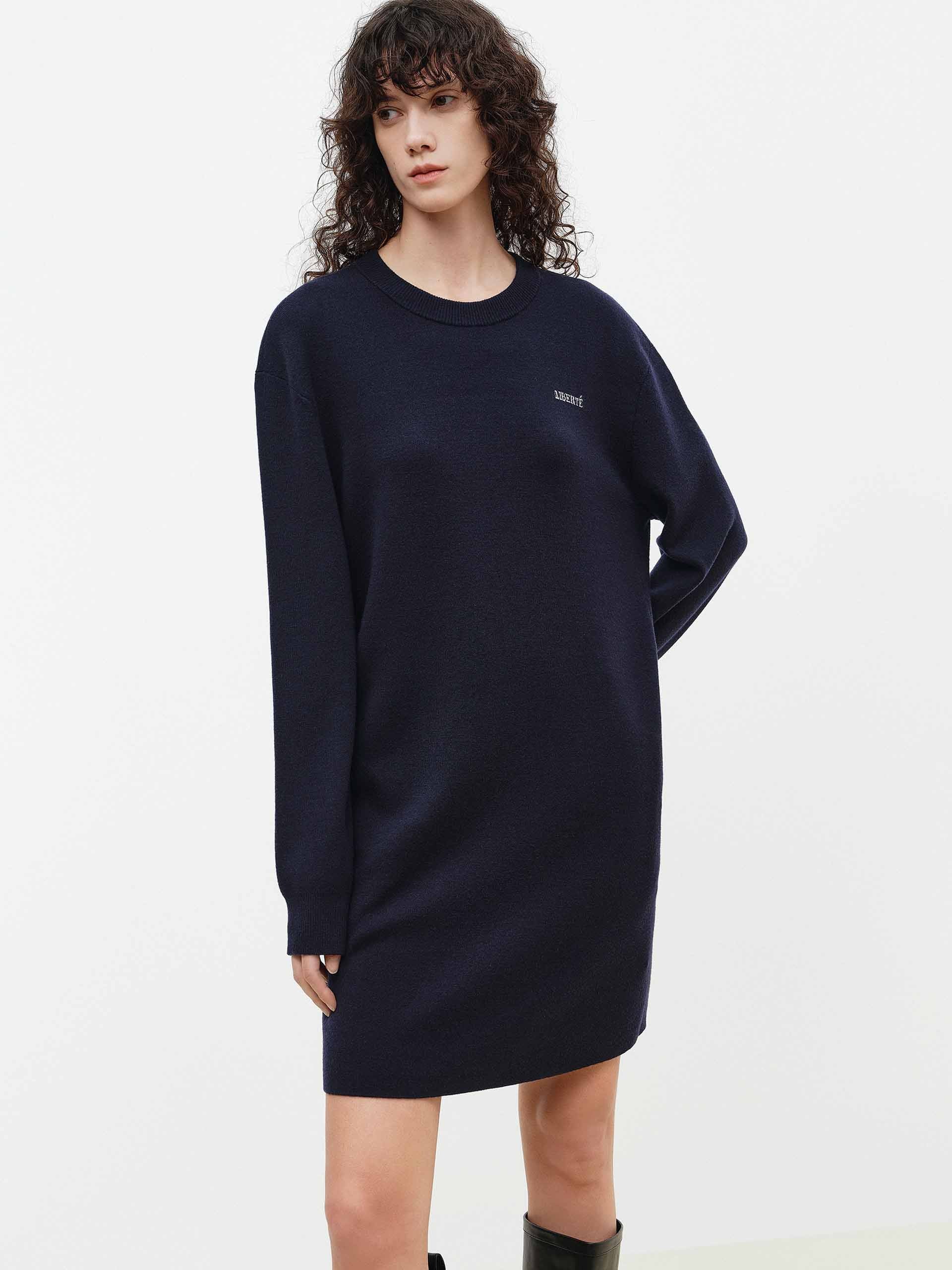 Shawl Detail Sweatshirt Dress - Image 7