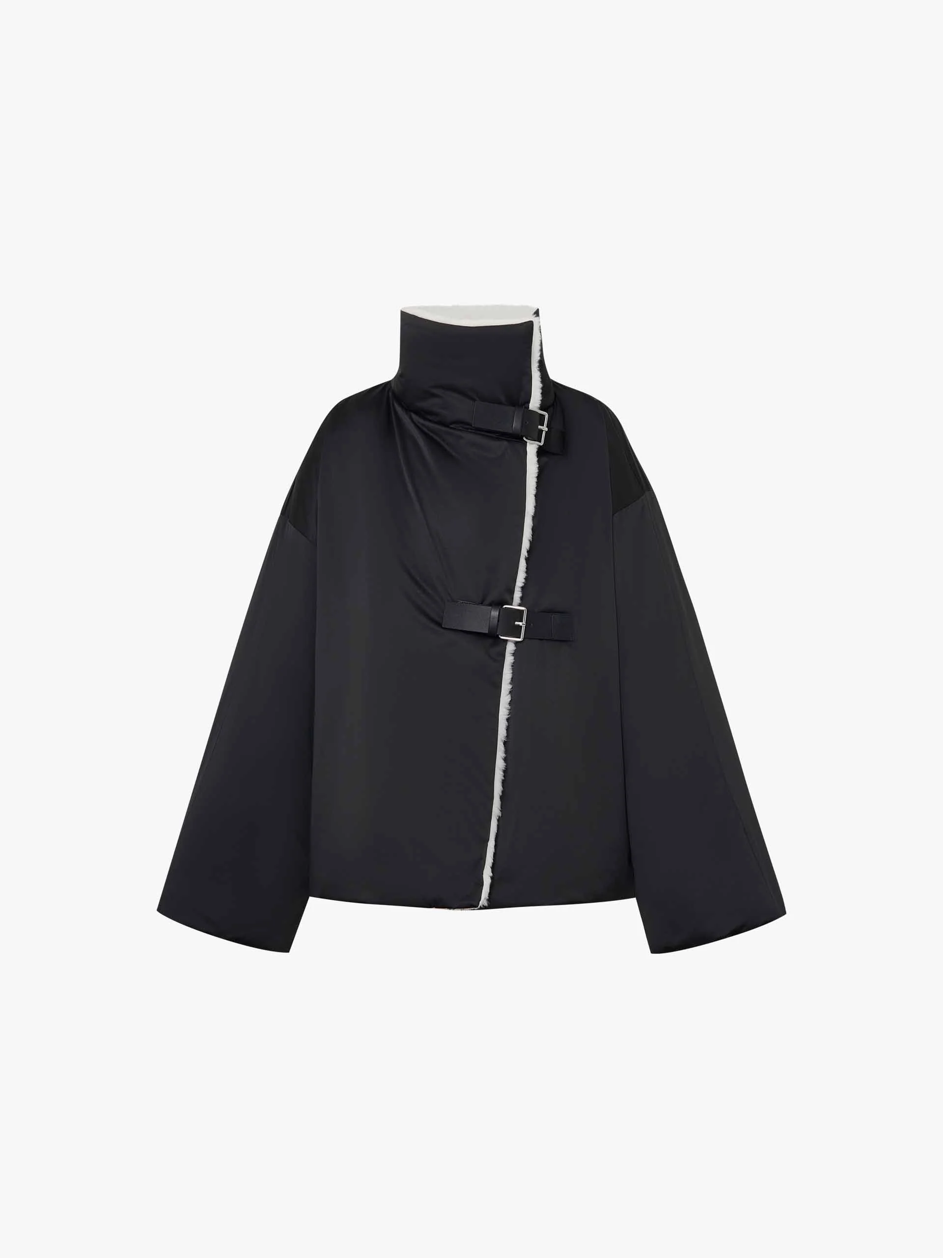 Shearling Detail Quilted Jacket - Image 5