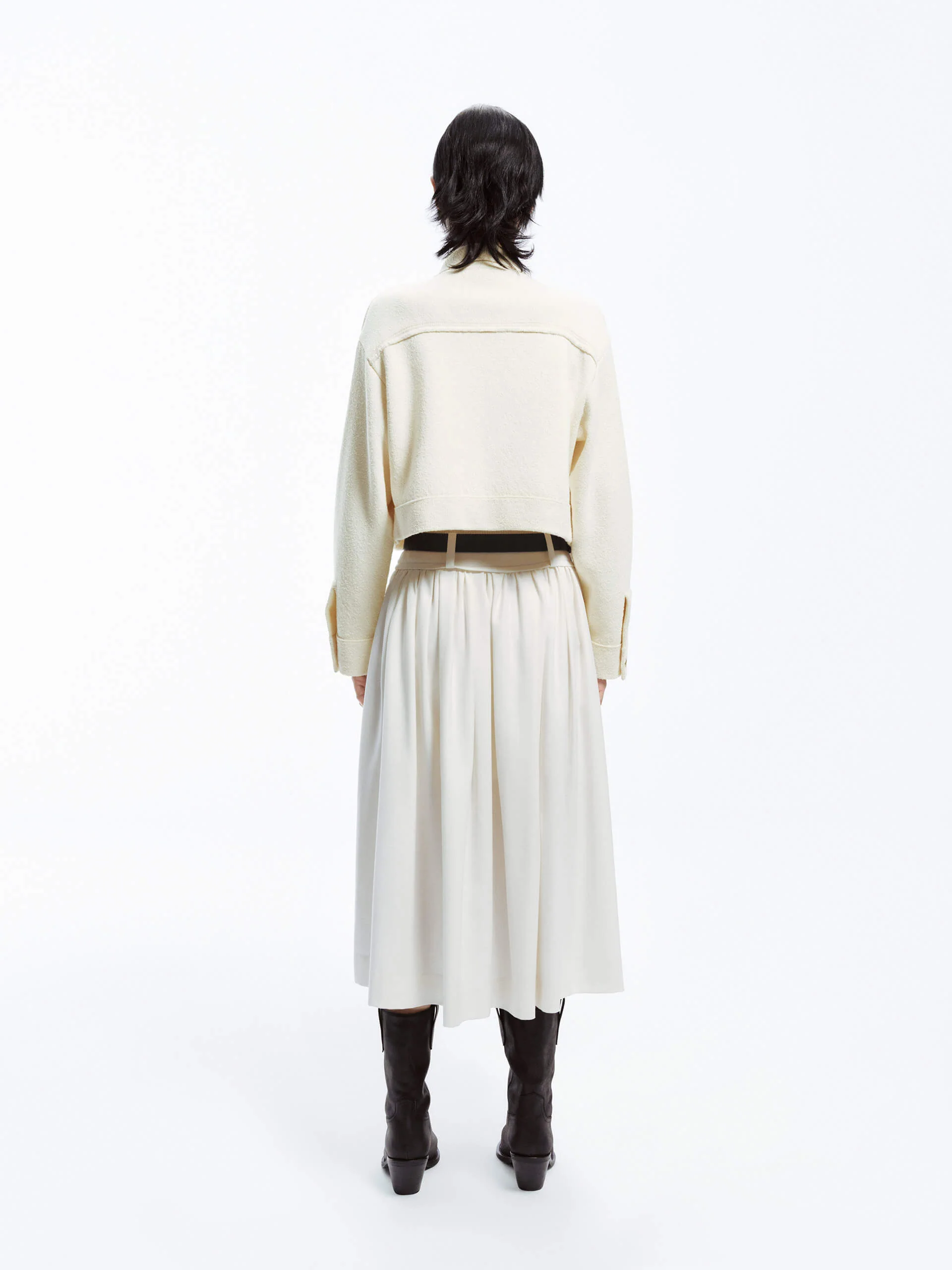Short Lapel Knitted Cardigan - Image 13