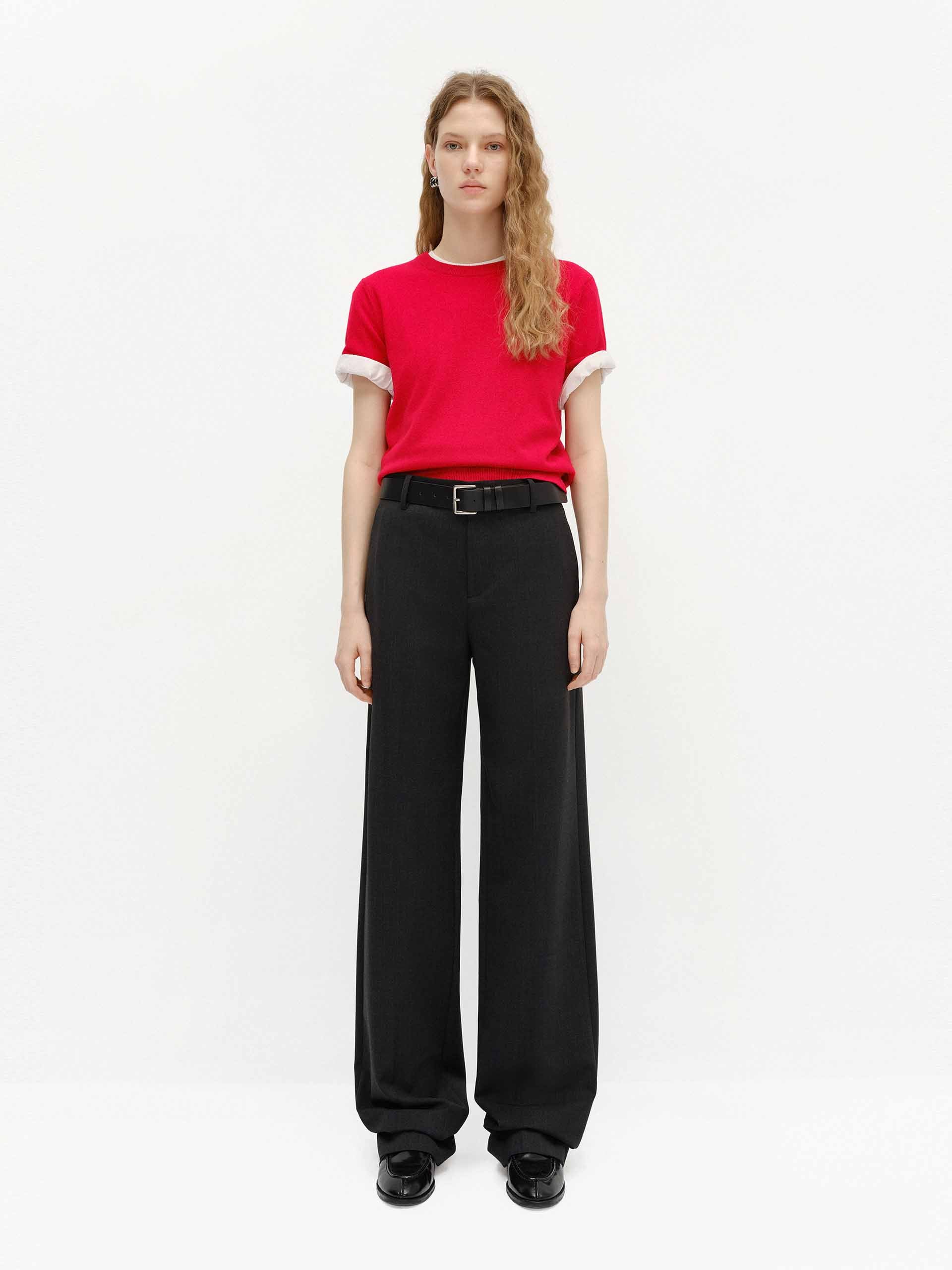 Short Sleeve Wool Top - Image 2