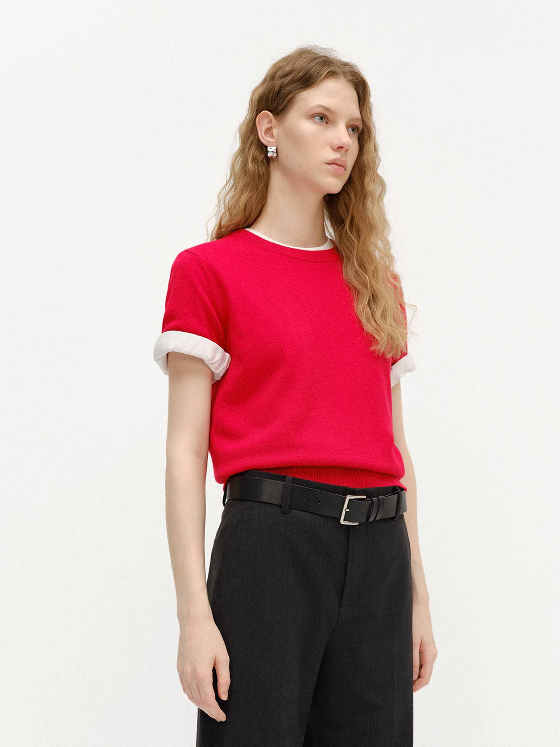 Short Sleeve Wool Top - Image 3