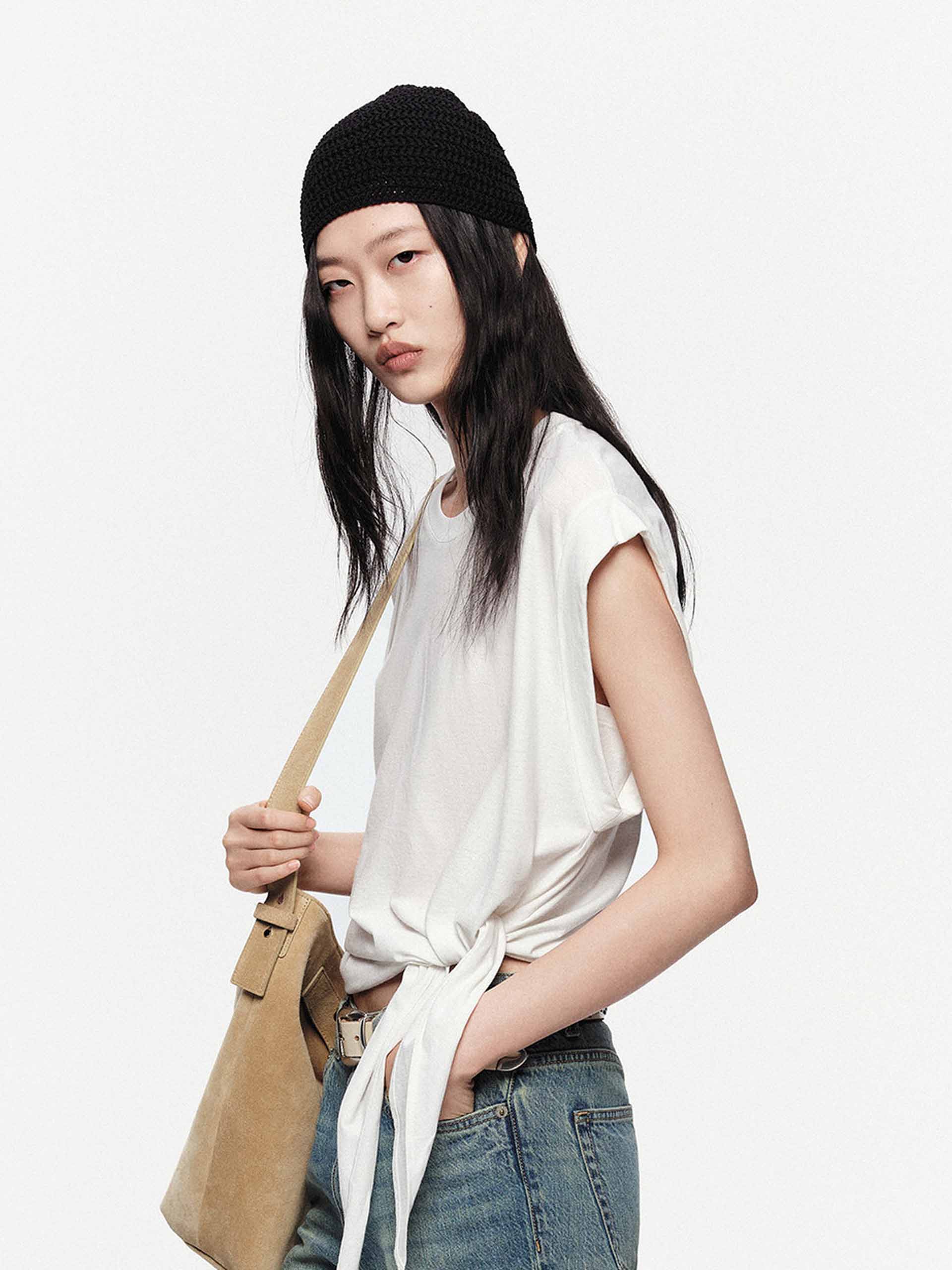 Shoulder Padless Side Tie Top - Image 7