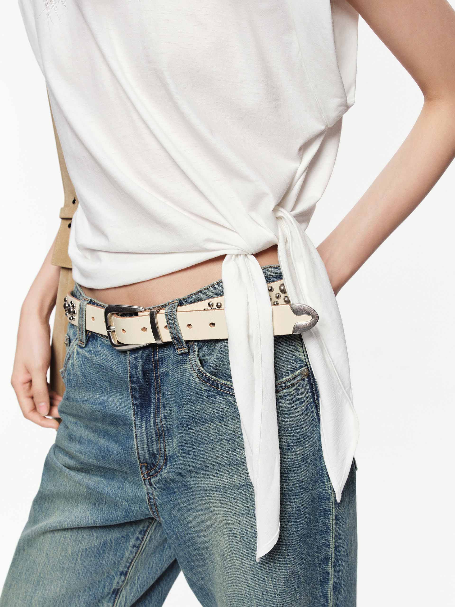 Shoulder Padless Side Tie Top - Image 8