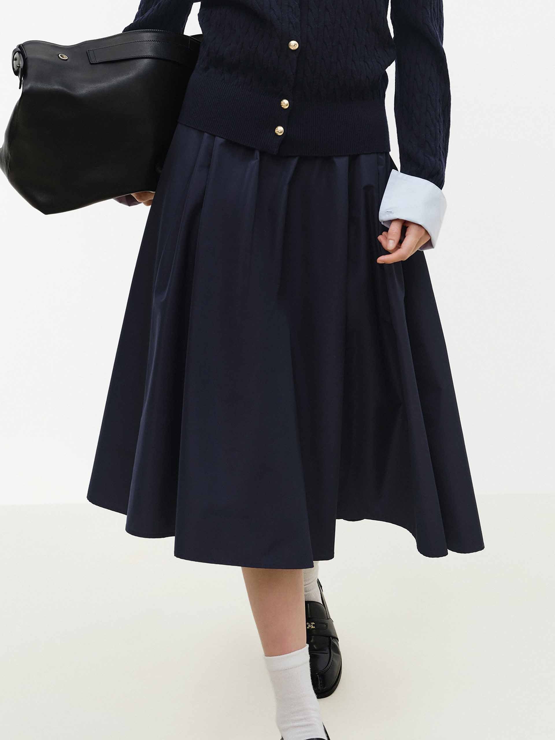 Side Hidden Pocket Pleated Skirt - Image 7