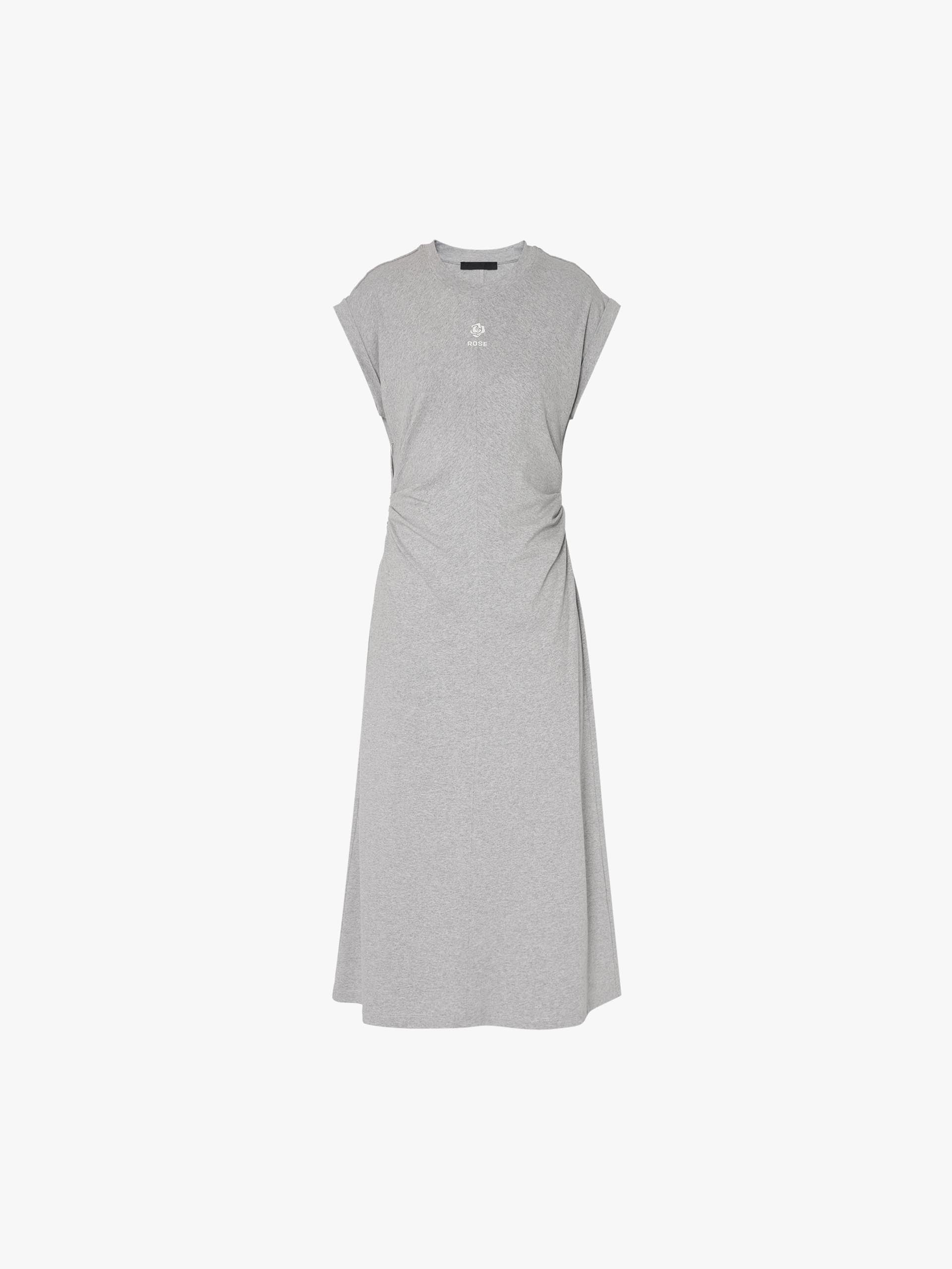 Side Pleated Cotton Dress - Image 5