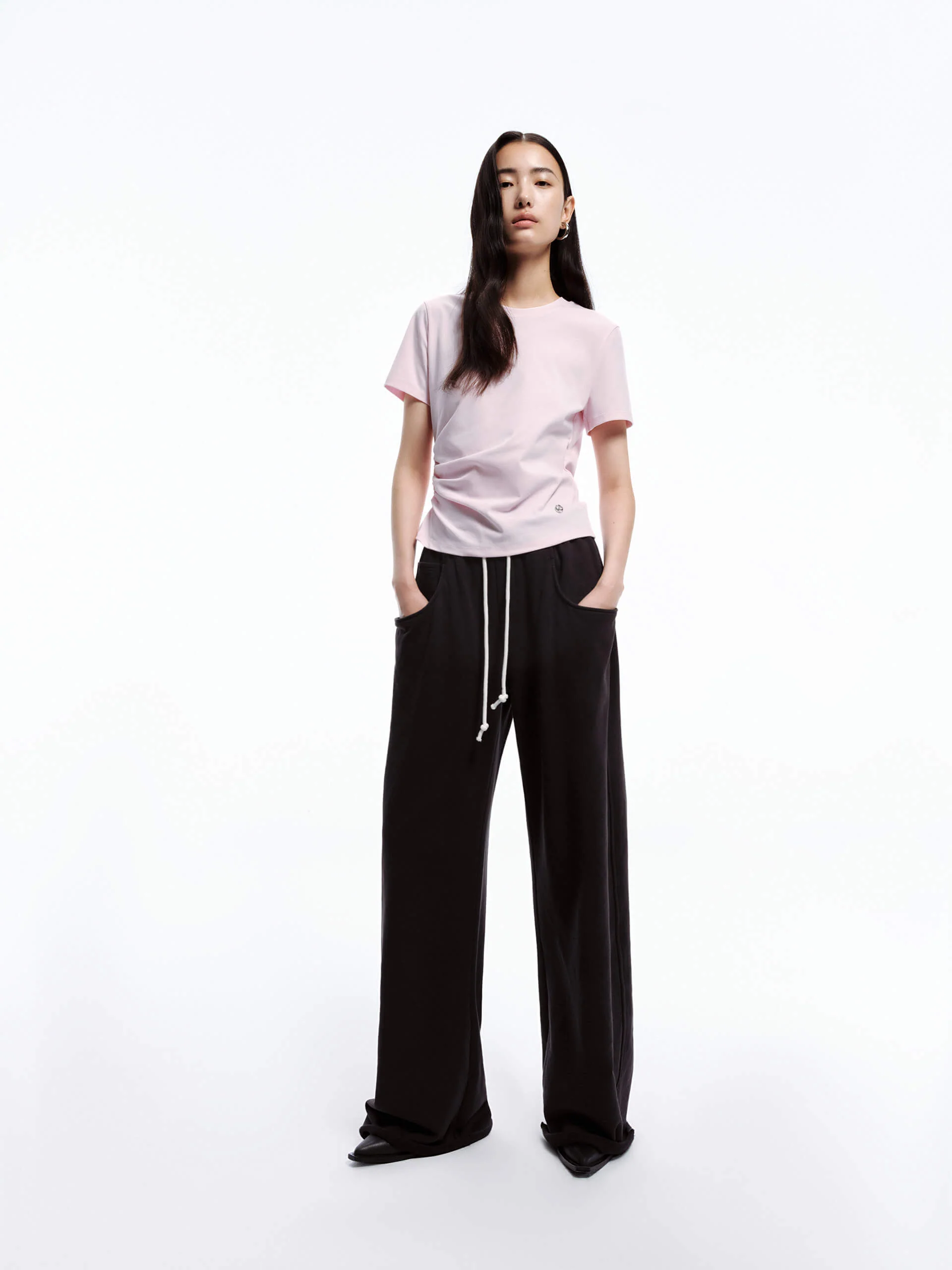 Side Pleated Fitted T-shirt - Image 9