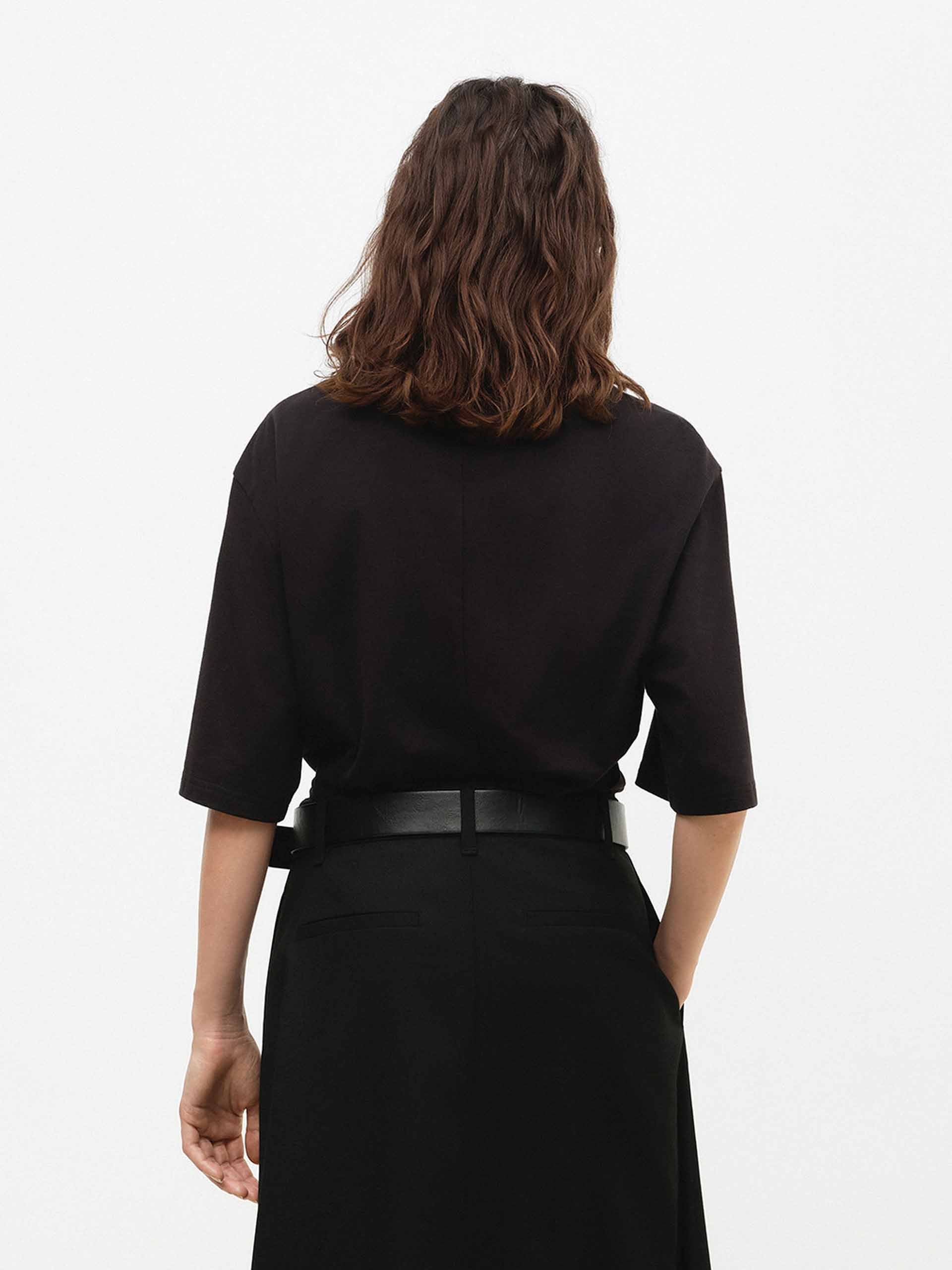 Side Pleated Logo T-shirt - Image 14