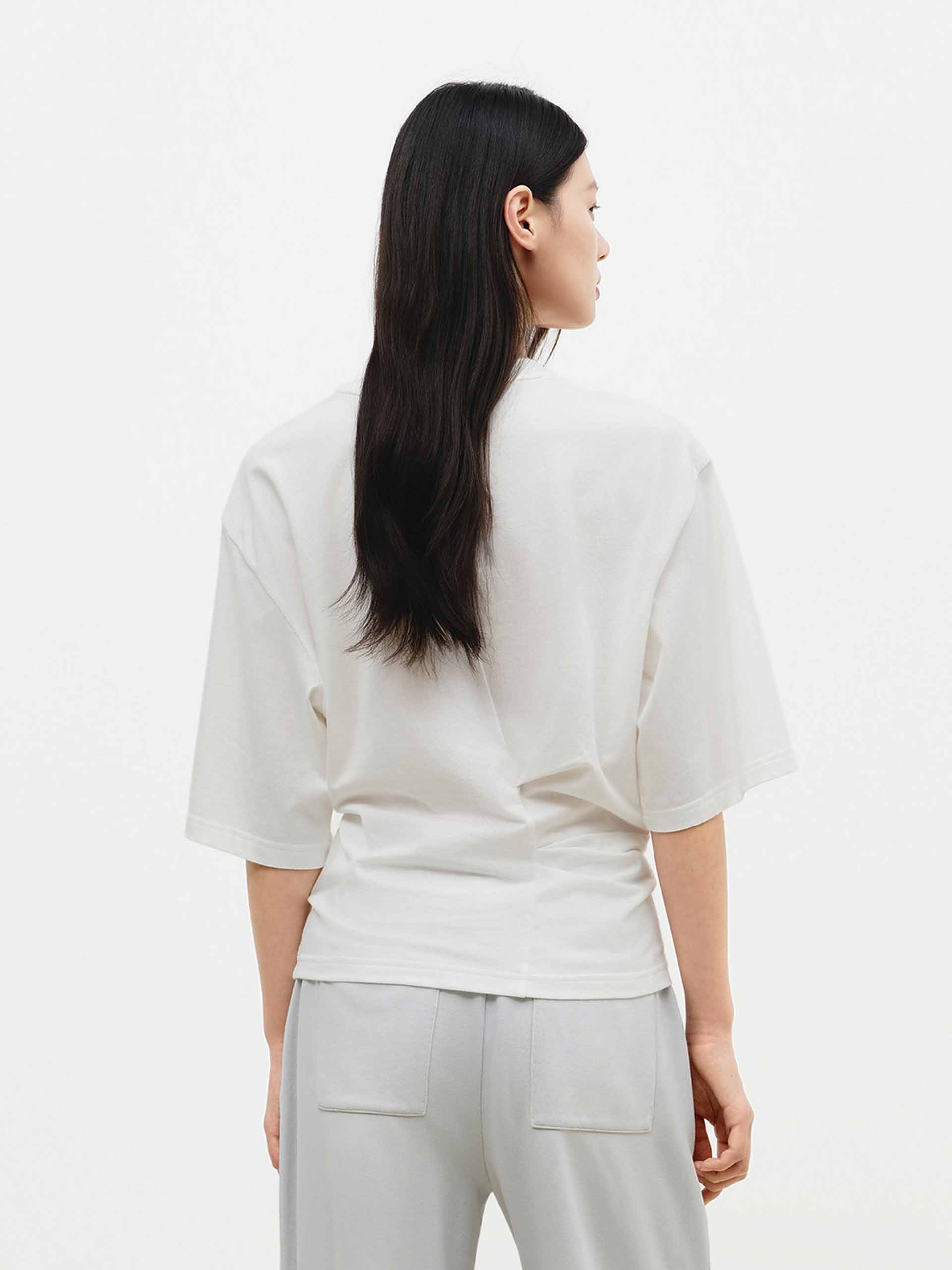 Side Pleated Logo T-shirt - Image 6