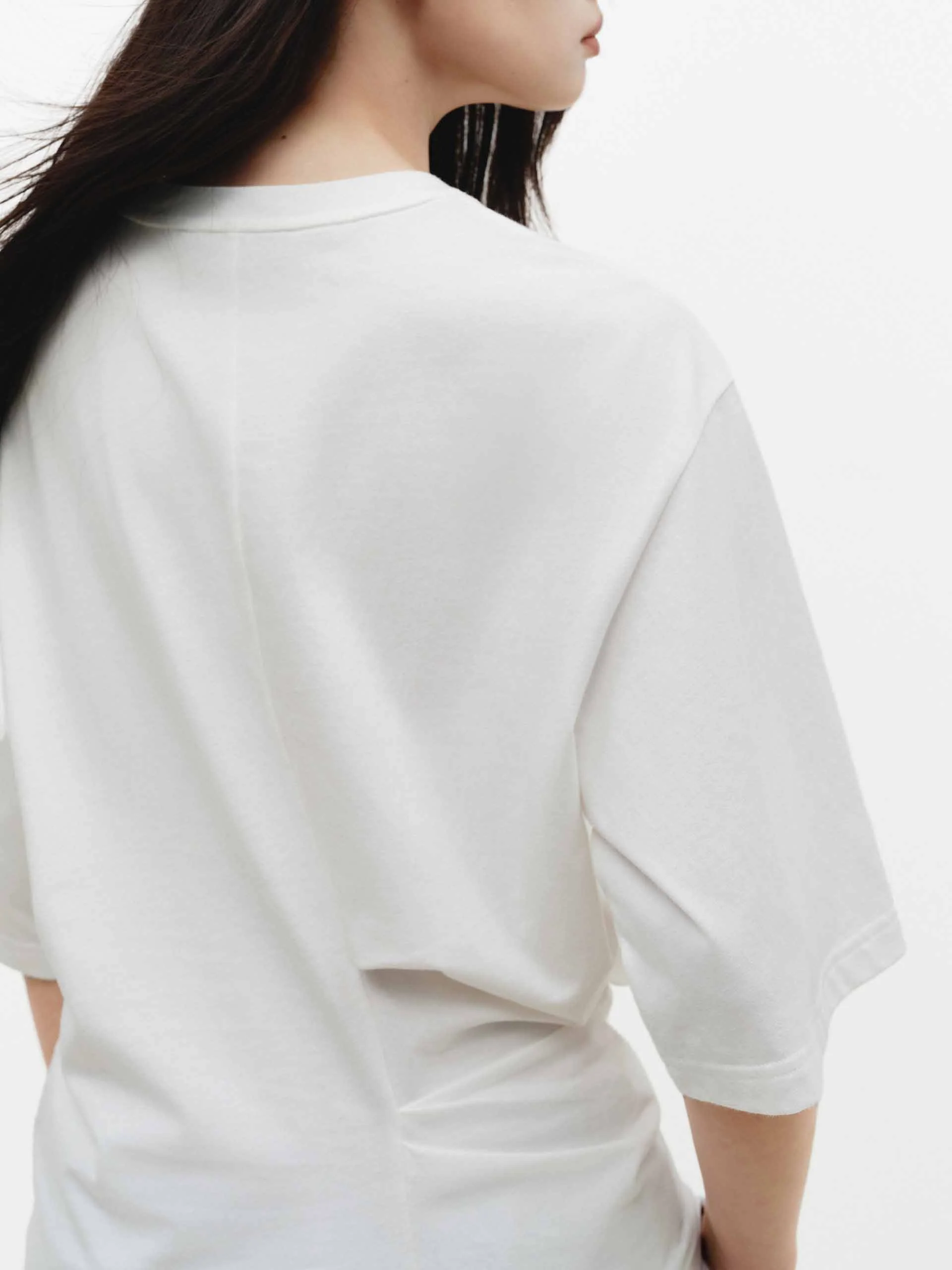 Side Pleated Logo T-shirt - Image 8