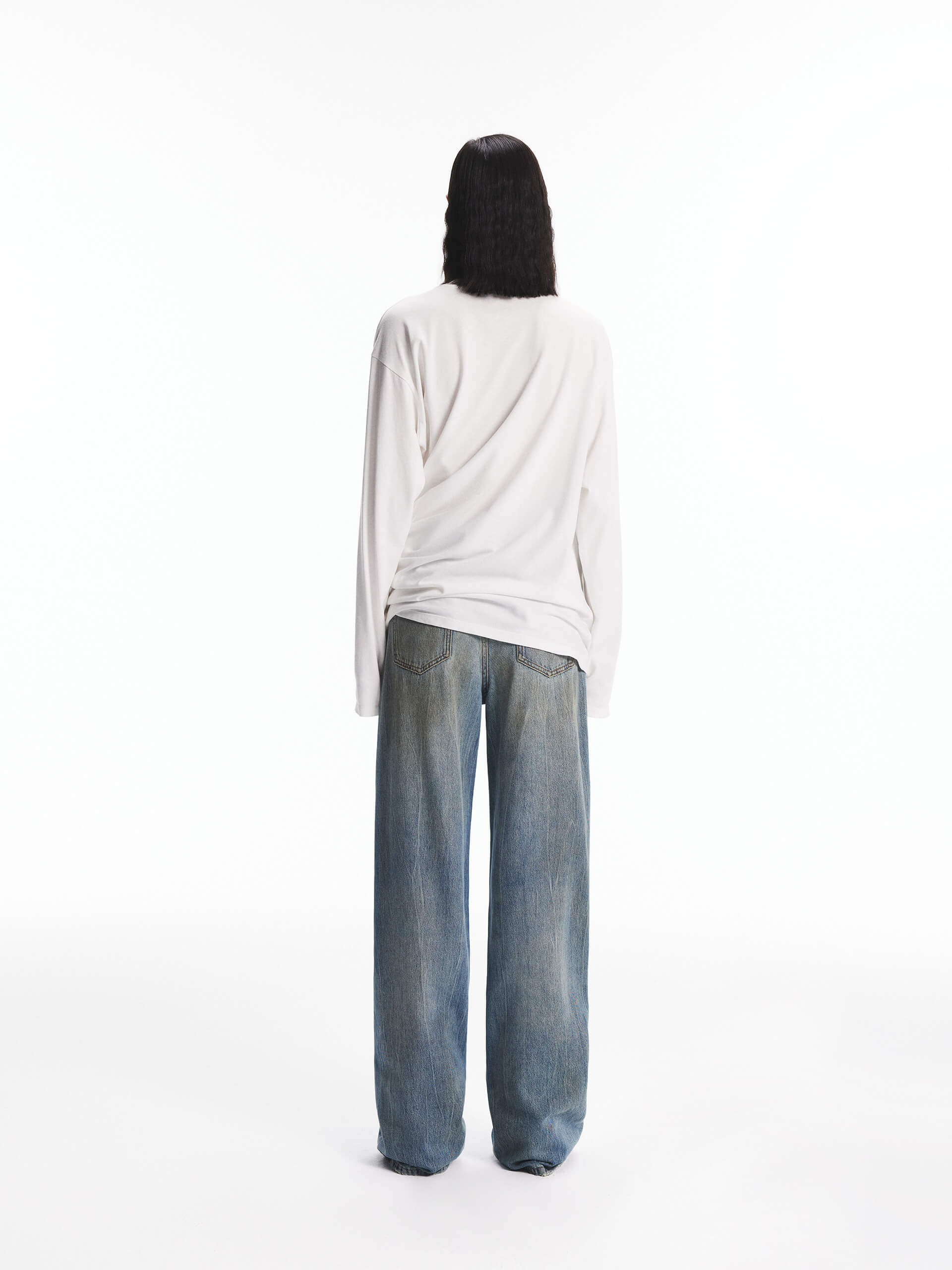 Side Pleated Loose T-shirt - Image 7