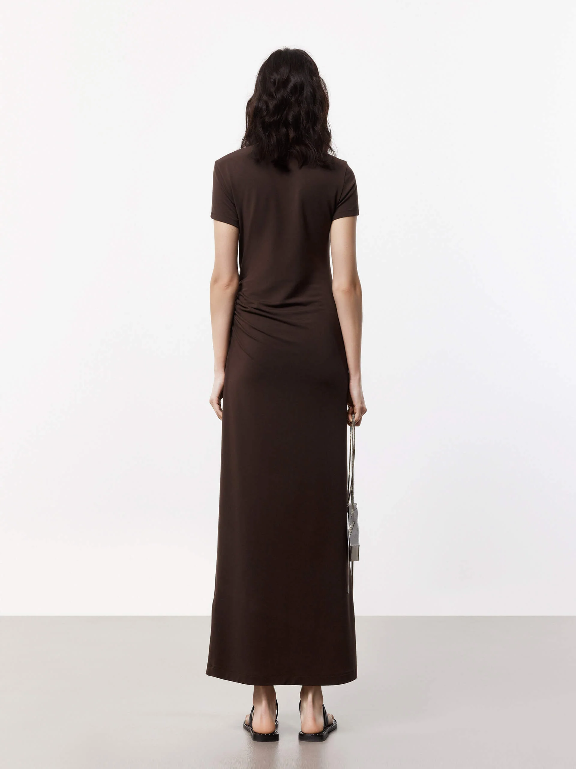 Side Pleated Maxi Dress - Image 11