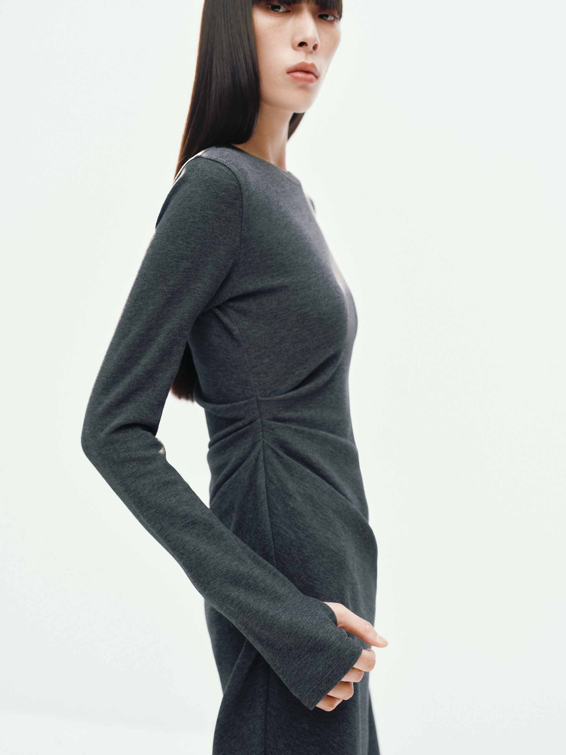 Side Pleated Mini Dress - Image 7