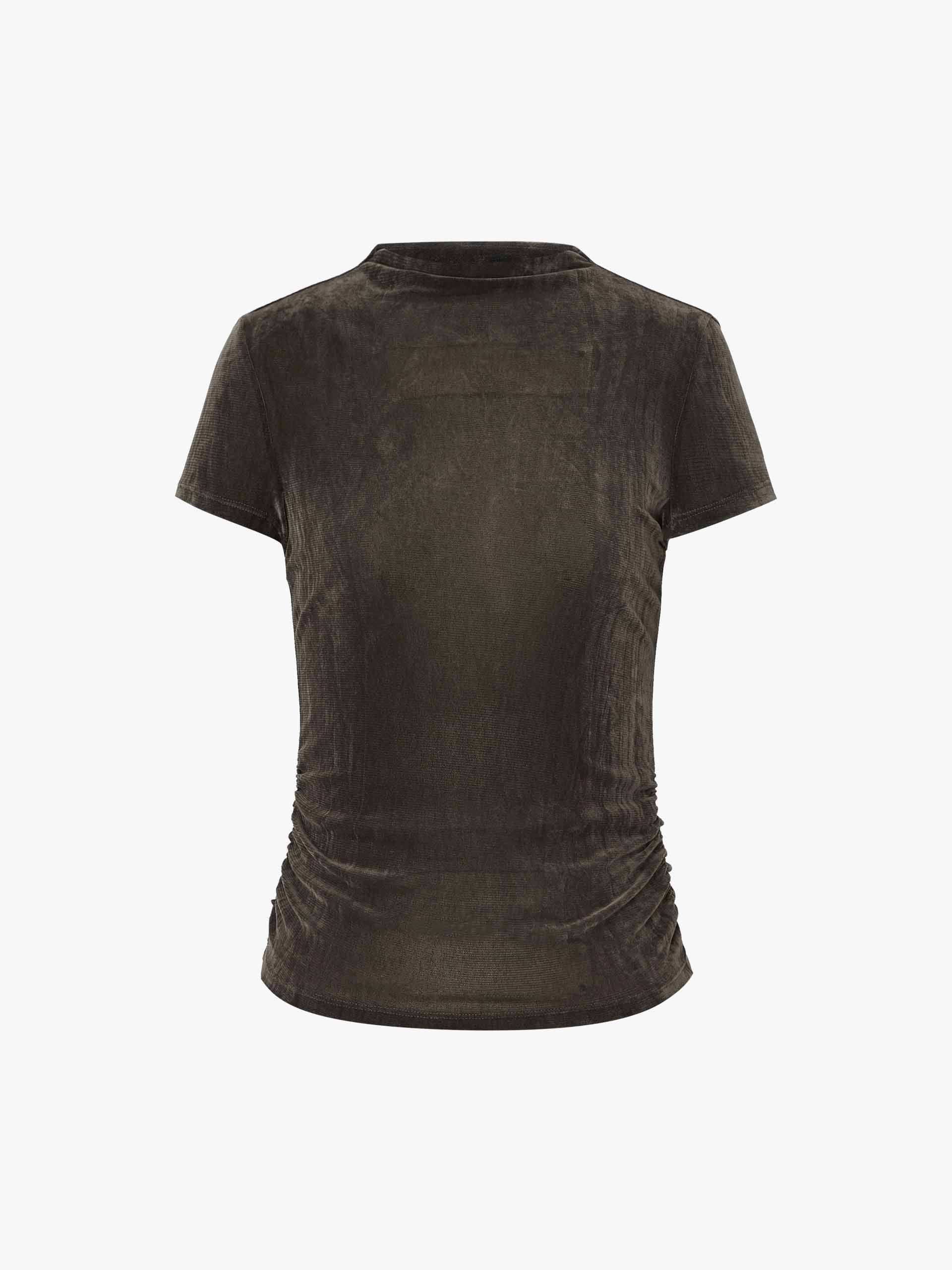 Side Pleated Velvet Top - Image 13