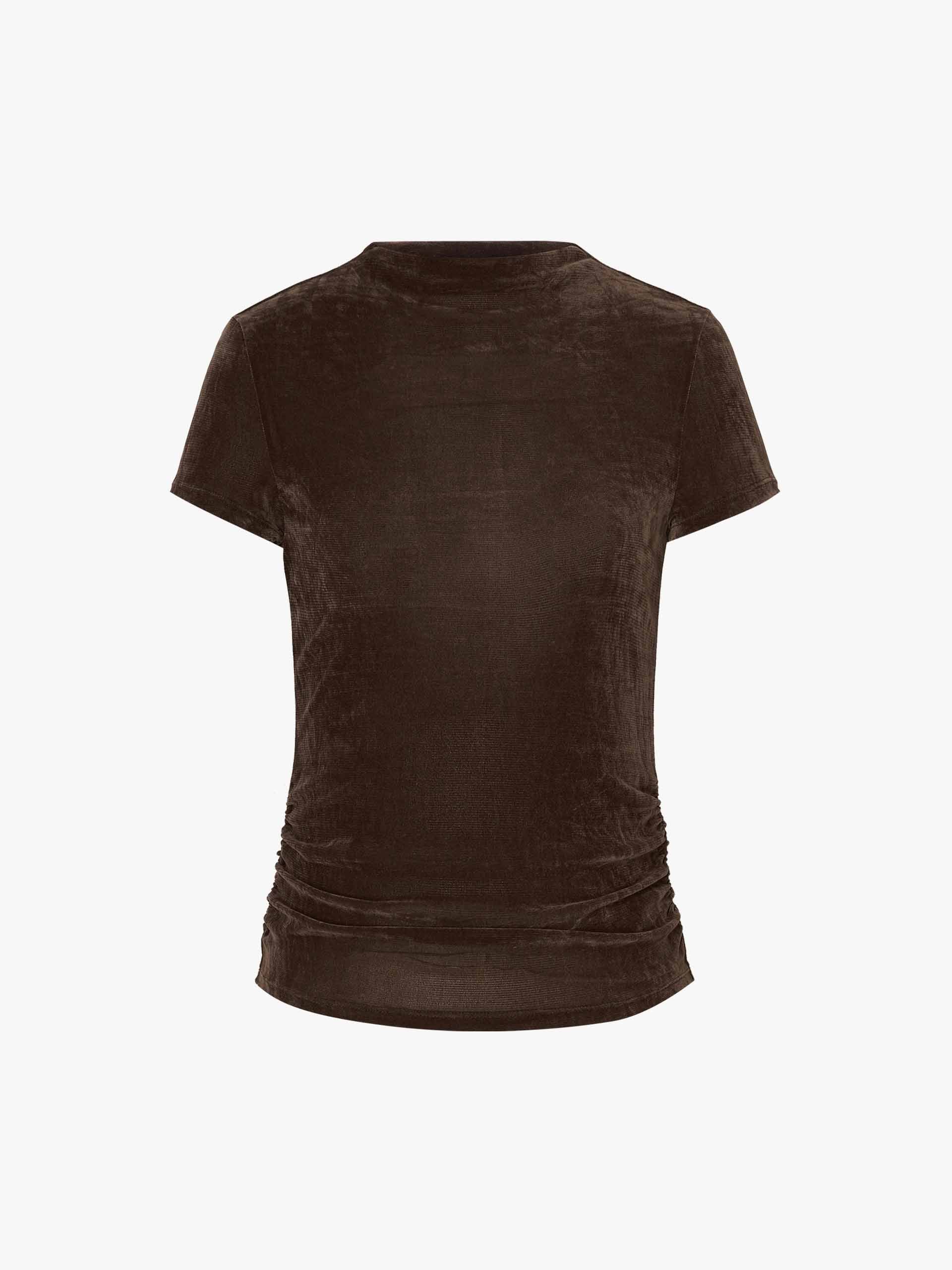 Side Pleated Velvet Top - Image 5