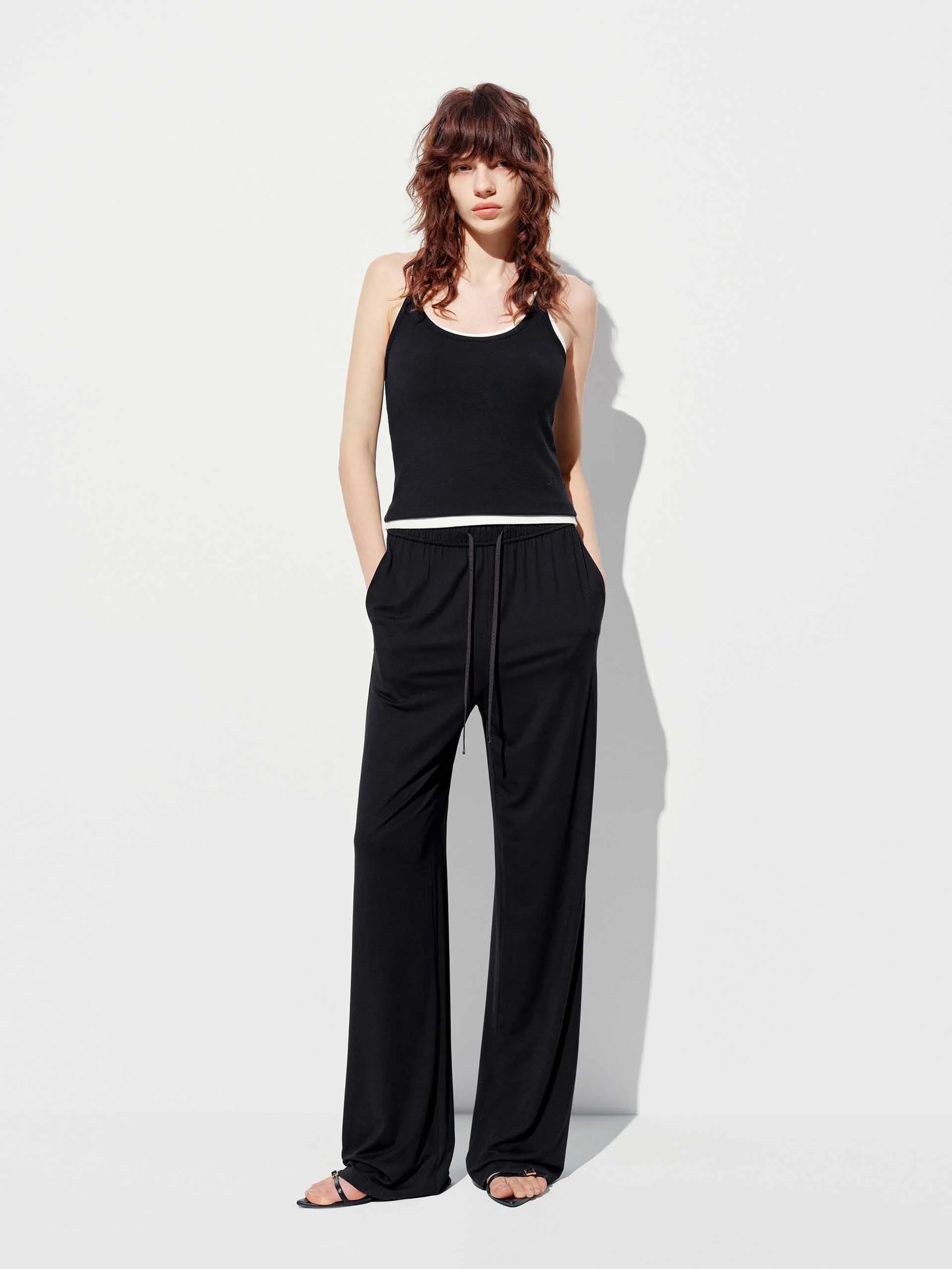 Side Pockets Drawstring Trousers - Image 2