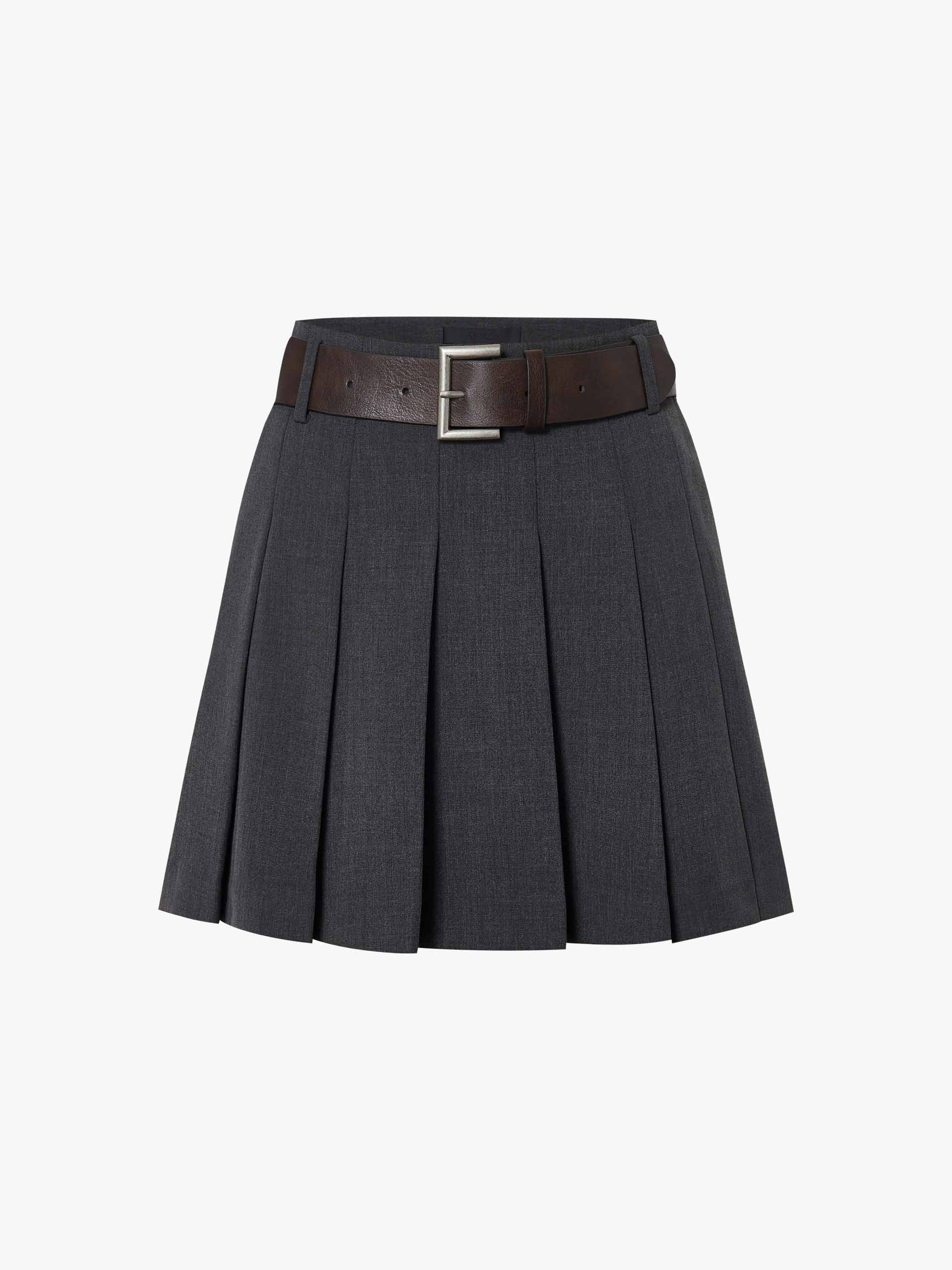 Side Pockets Pleated Skirt - Image 5