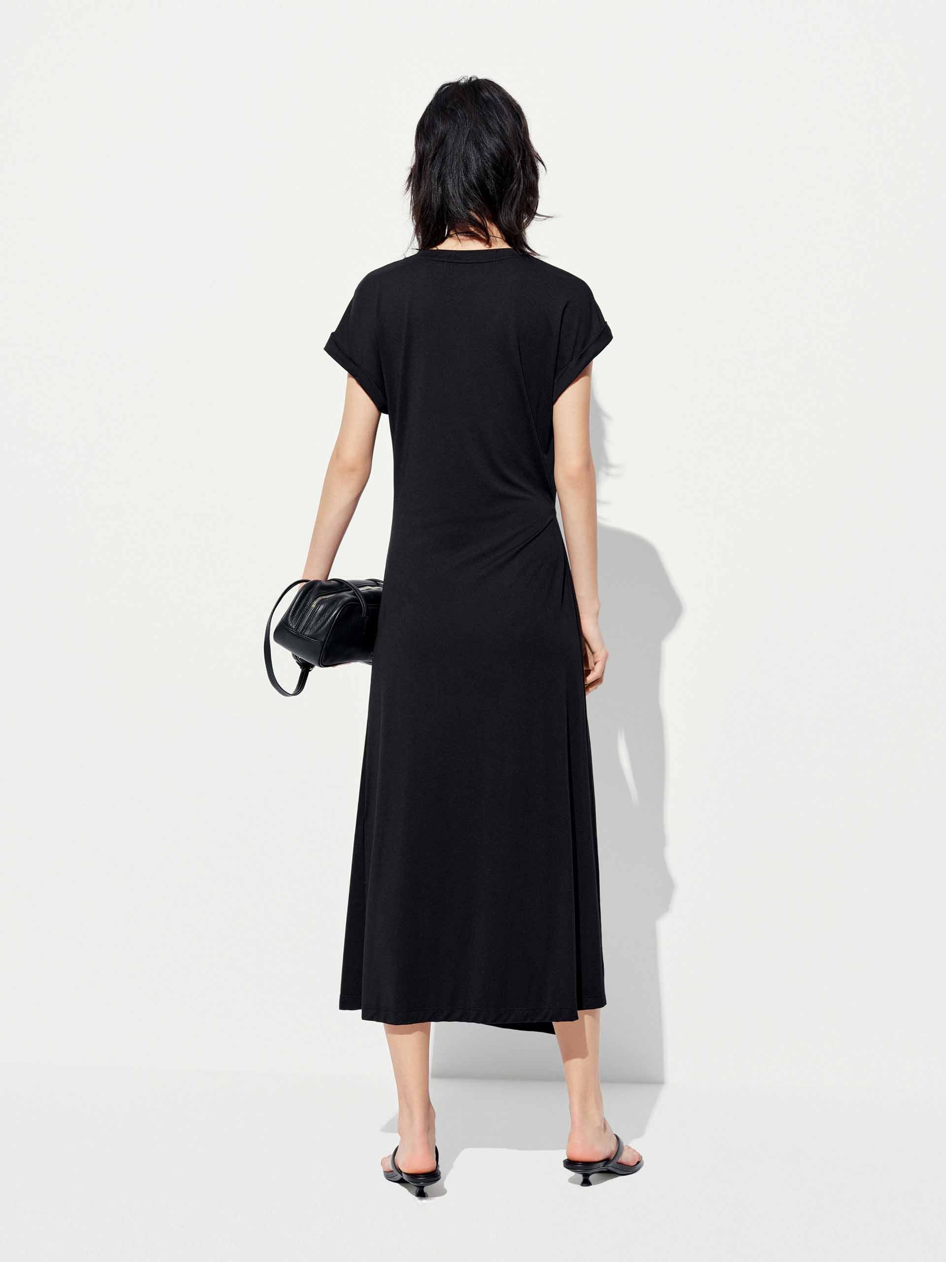 Side Slit Pleated Midi Dress - Image 3