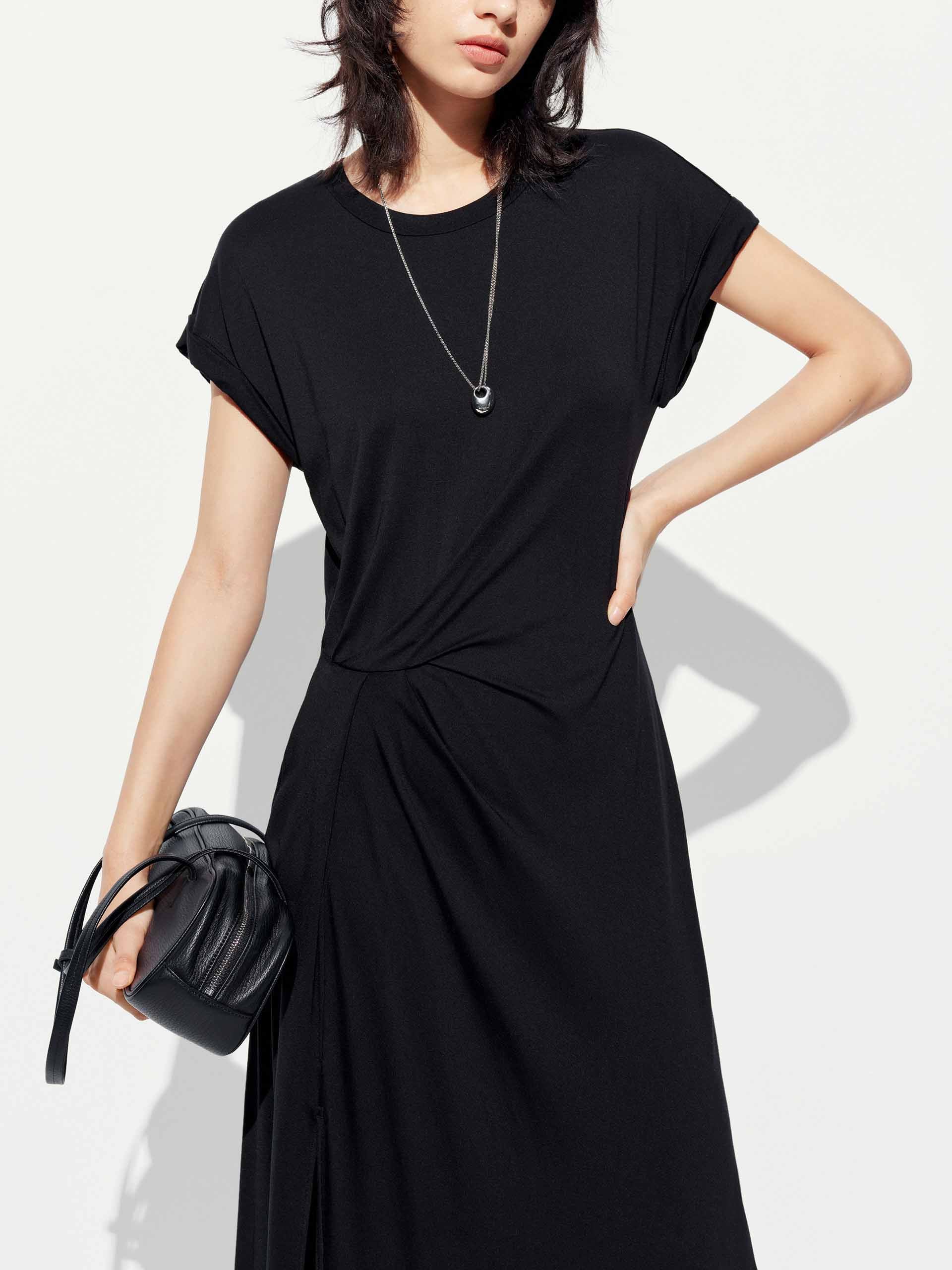 Side Slit Pleated Midi Dress - Image 8