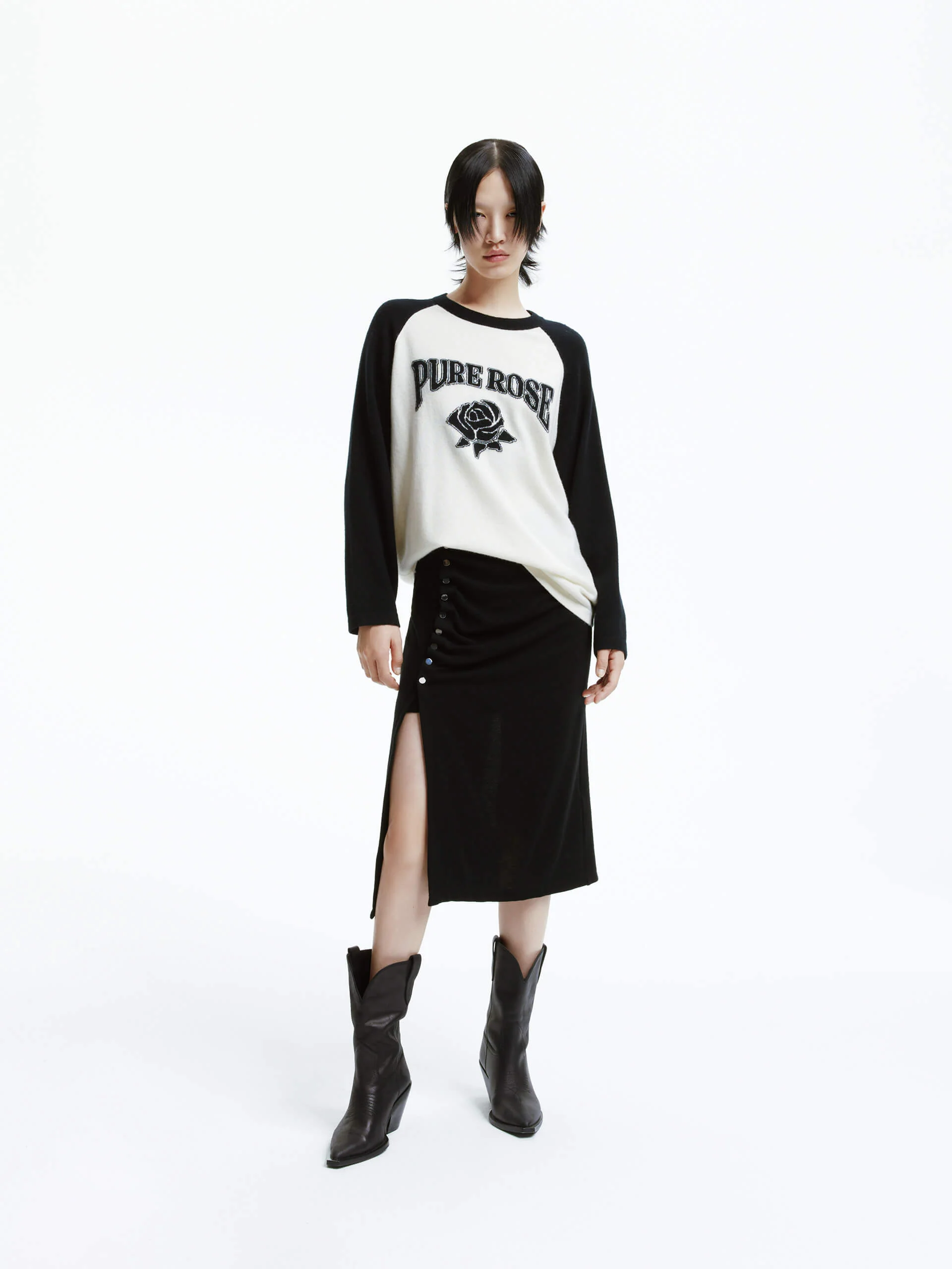 Side Slit Pleated Skirt - Image 10