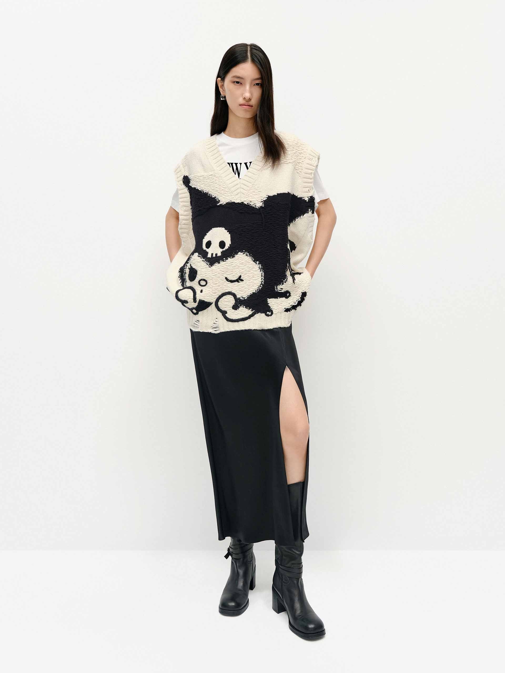 Side Slit Satin Skirt - Image 17