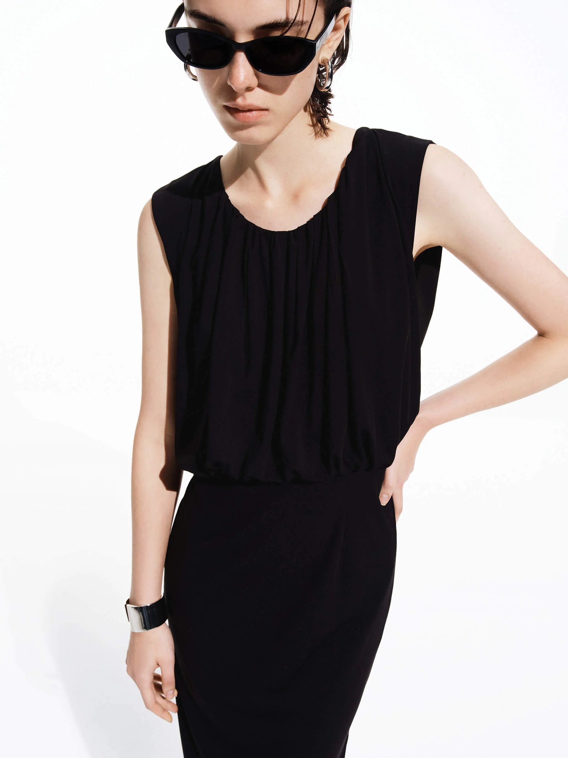 Side Slit Sleeveless Dress - Image 3
